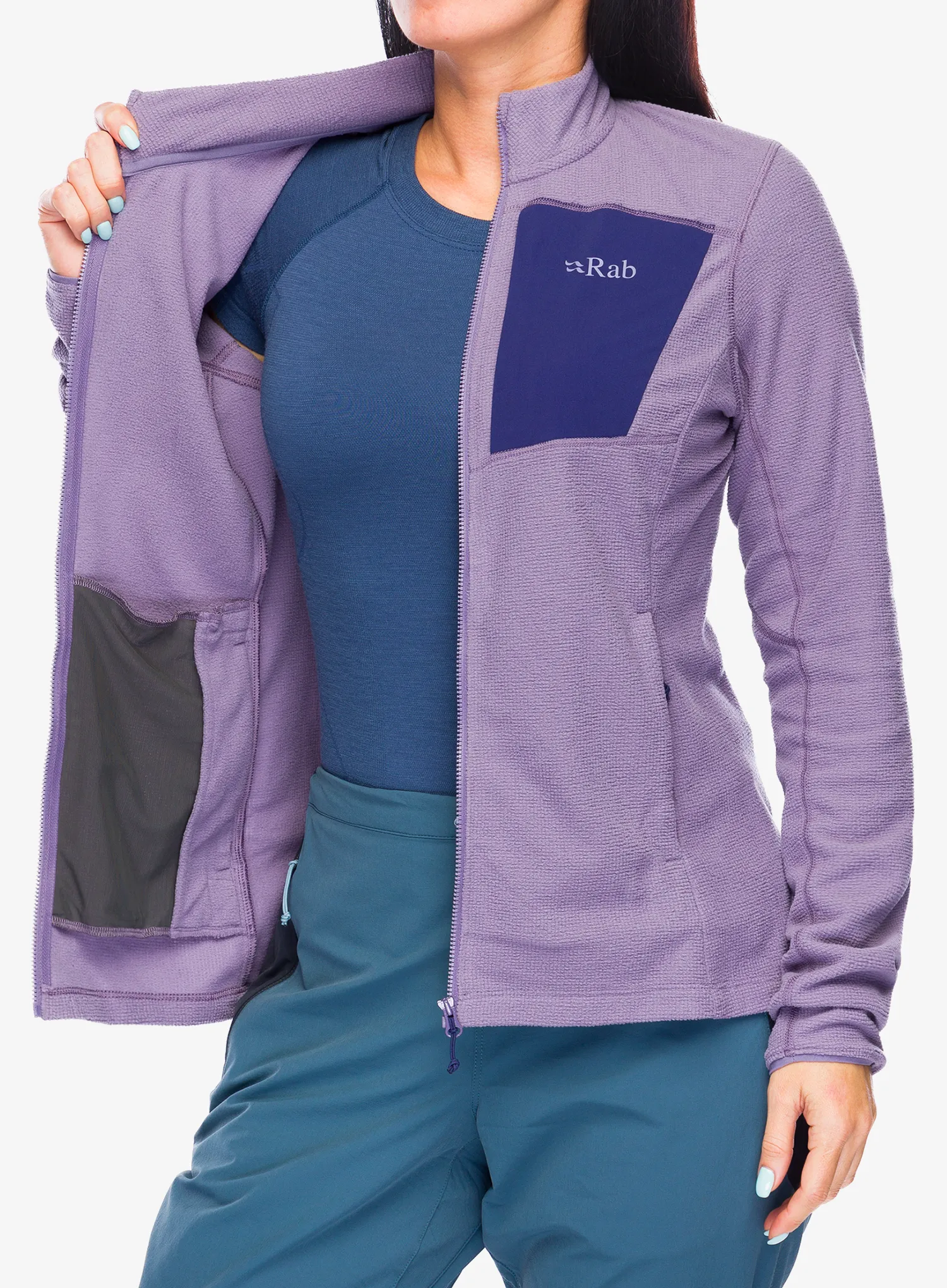 Кофта на замку жіноча Rab Tecton Jacket - purple sage
