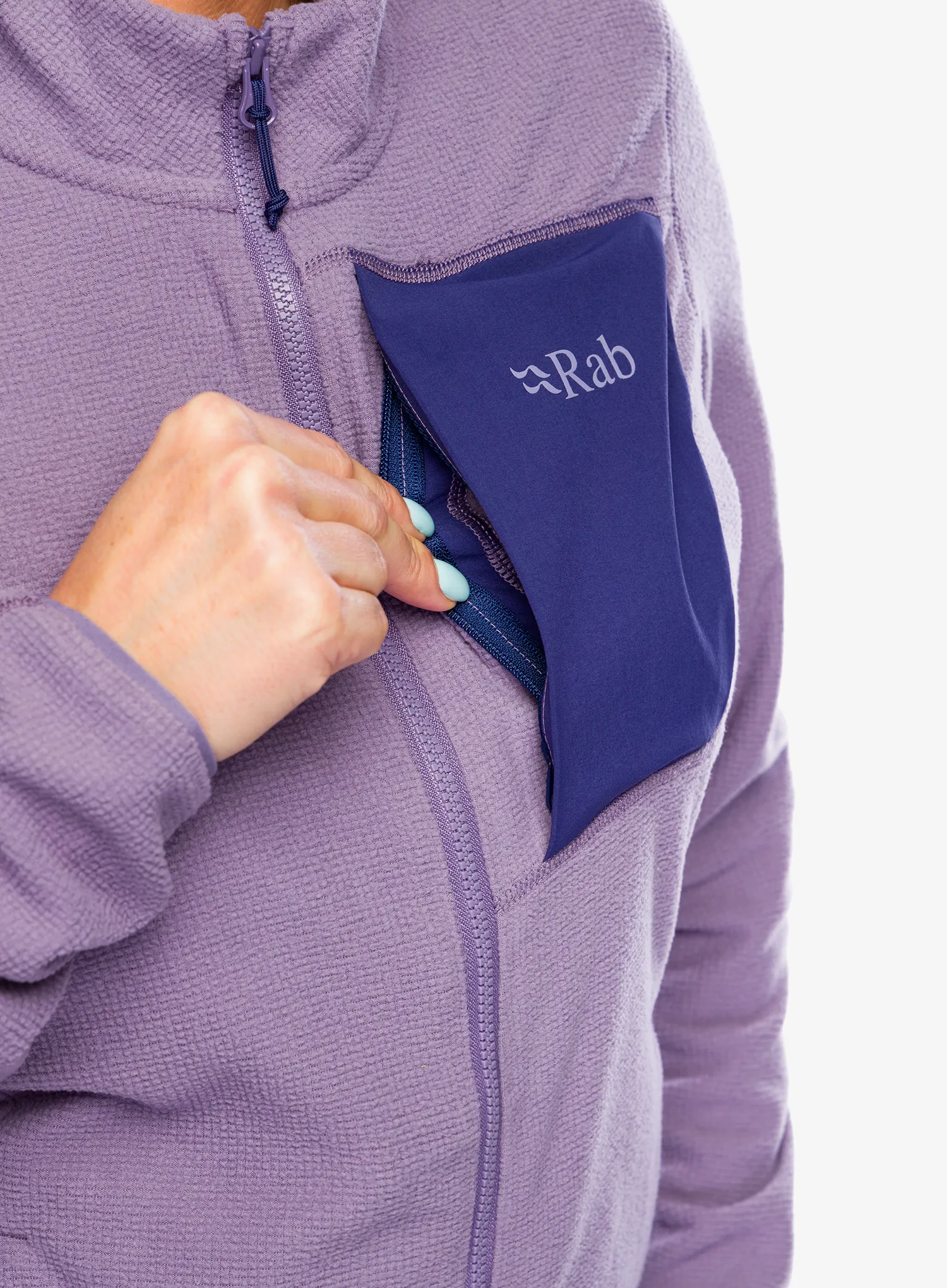 Кофта на замку жіноча Rab Tecton Jacket - purple sage