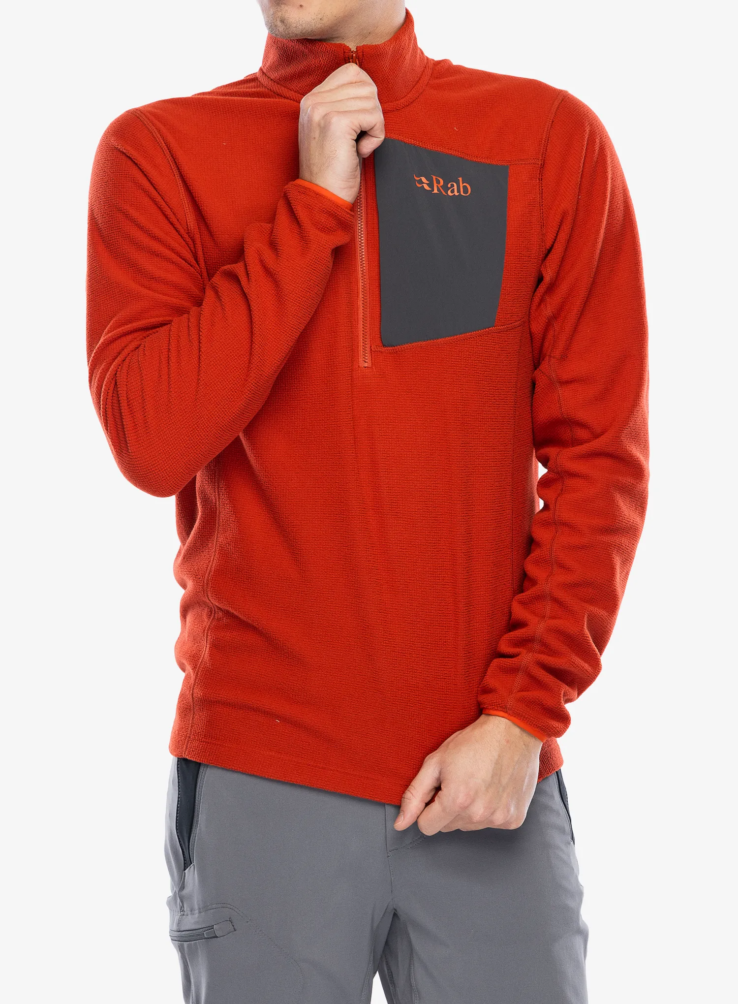 Кофта на блискавці 1/2 Rab Tecton Pull-On - red clay