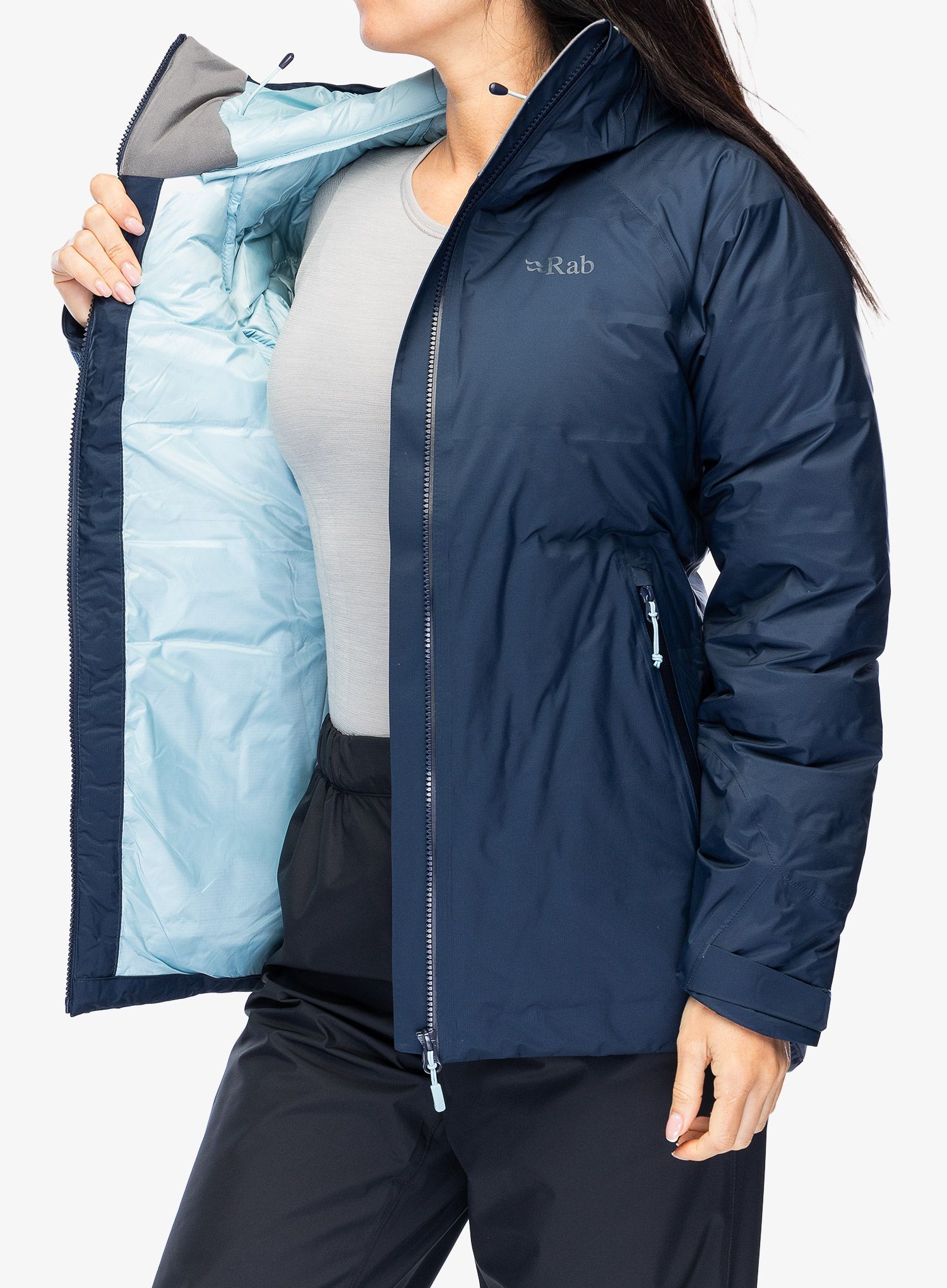 Пуховик жіноча Rab Valiance Jacket - deep ink
