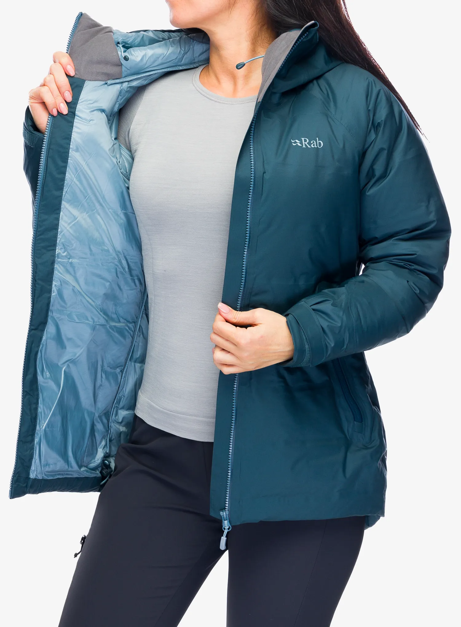 Пуховик жіноча Rab Valiance Jacket - orion blue