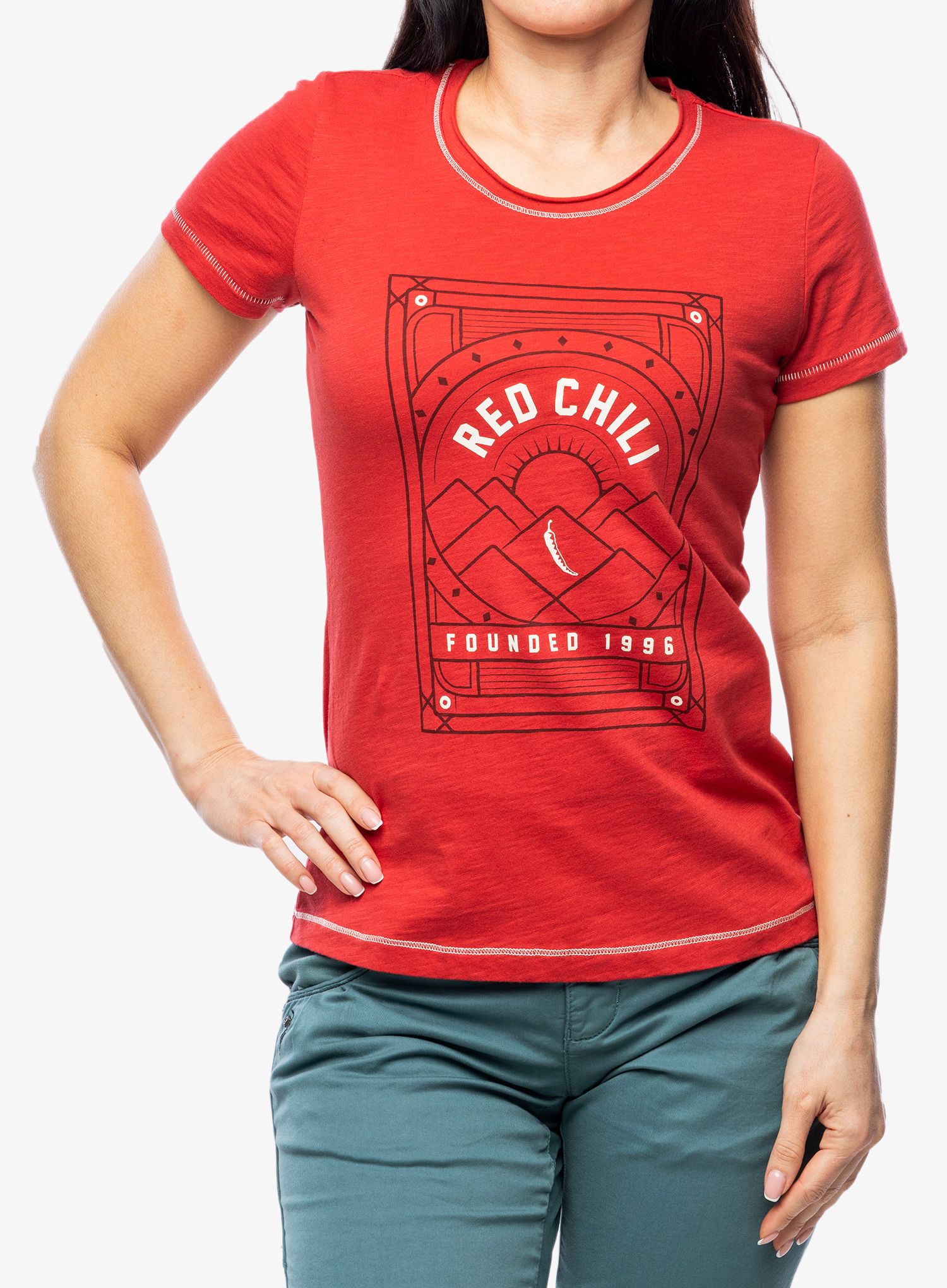 Футболка для скелелазіння жіноча Red Chilli Wo Satori T-Shirt III - sumac