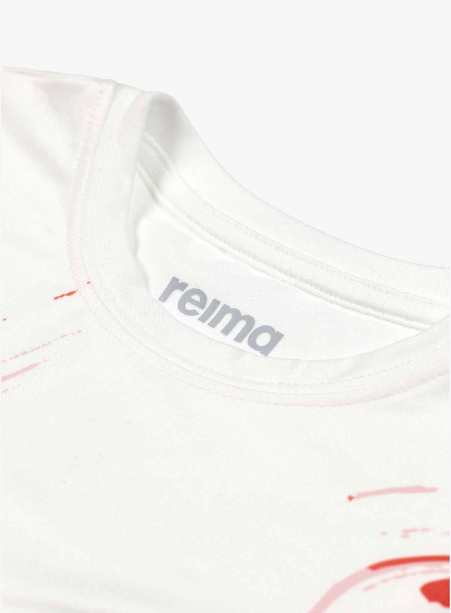 Футболка дівчача Reima Vauhdikas - off white/red