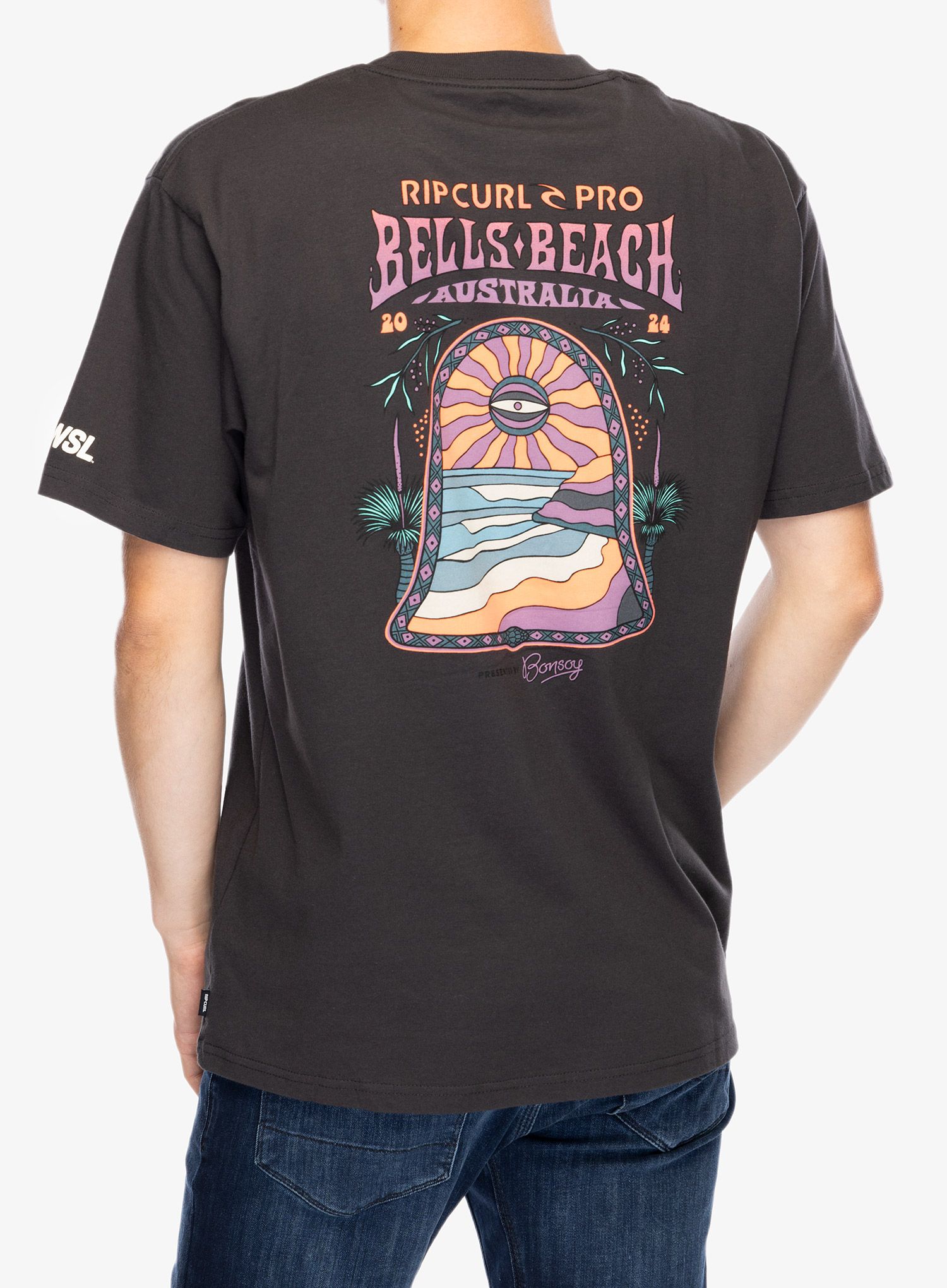 Футболка бавовняна Rip Curl Pro 24 Line Up Tee - washed black