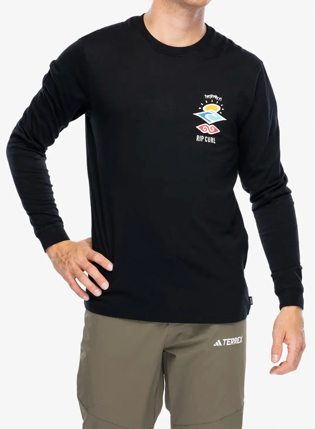 Лонгслів Rip Curl Search Icon L/S Tee - black/black