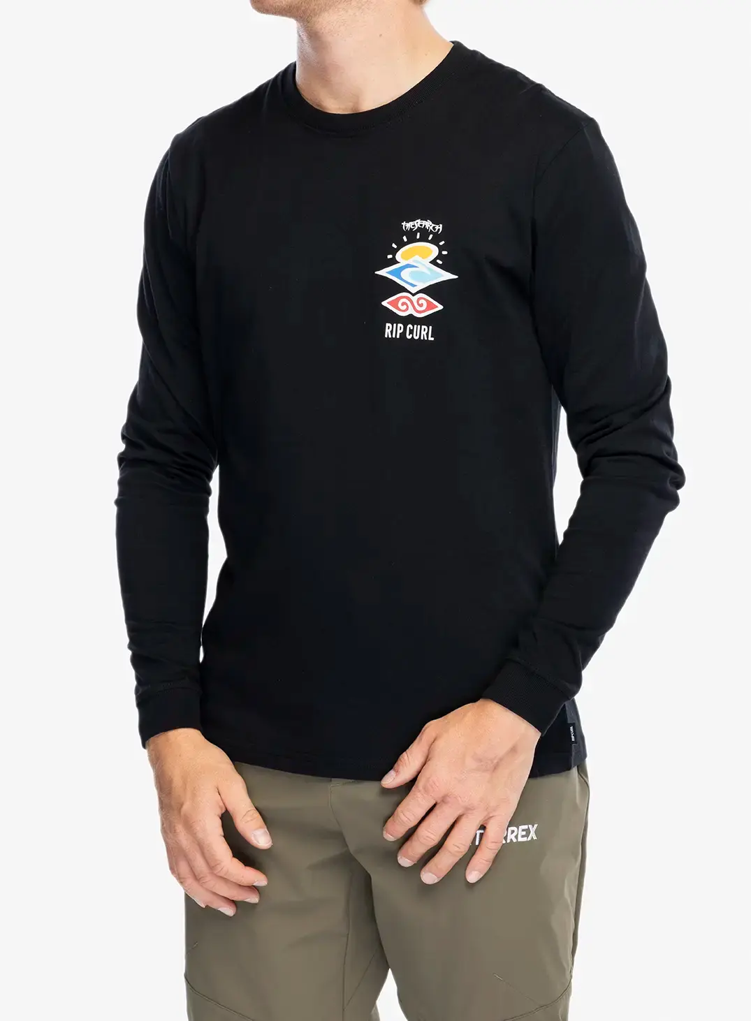Лонгслів Rip Curl Search Icon L/S Tee - black/black