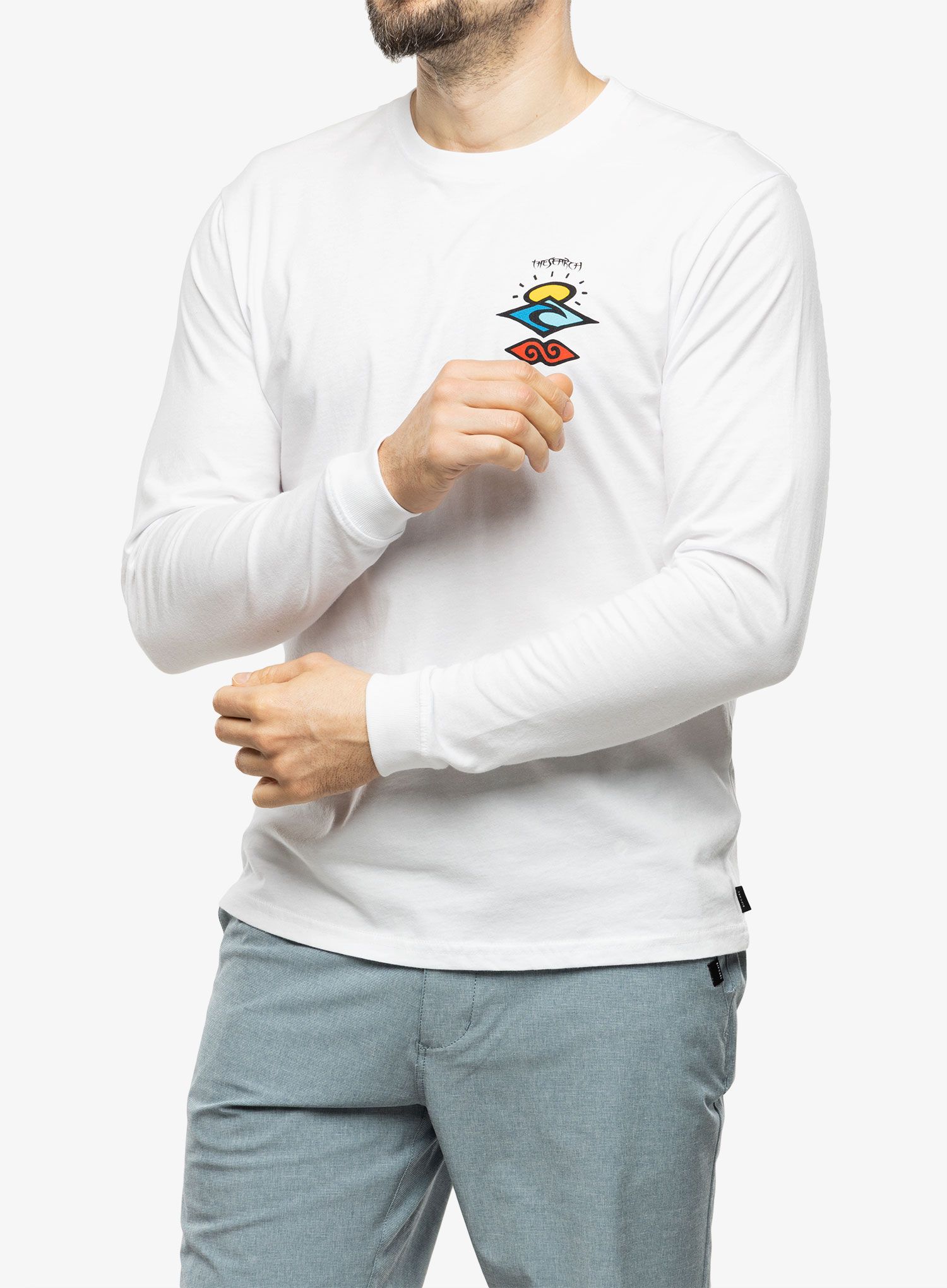 Лонгслів Rip Curl Search Icon L/S Tee - white