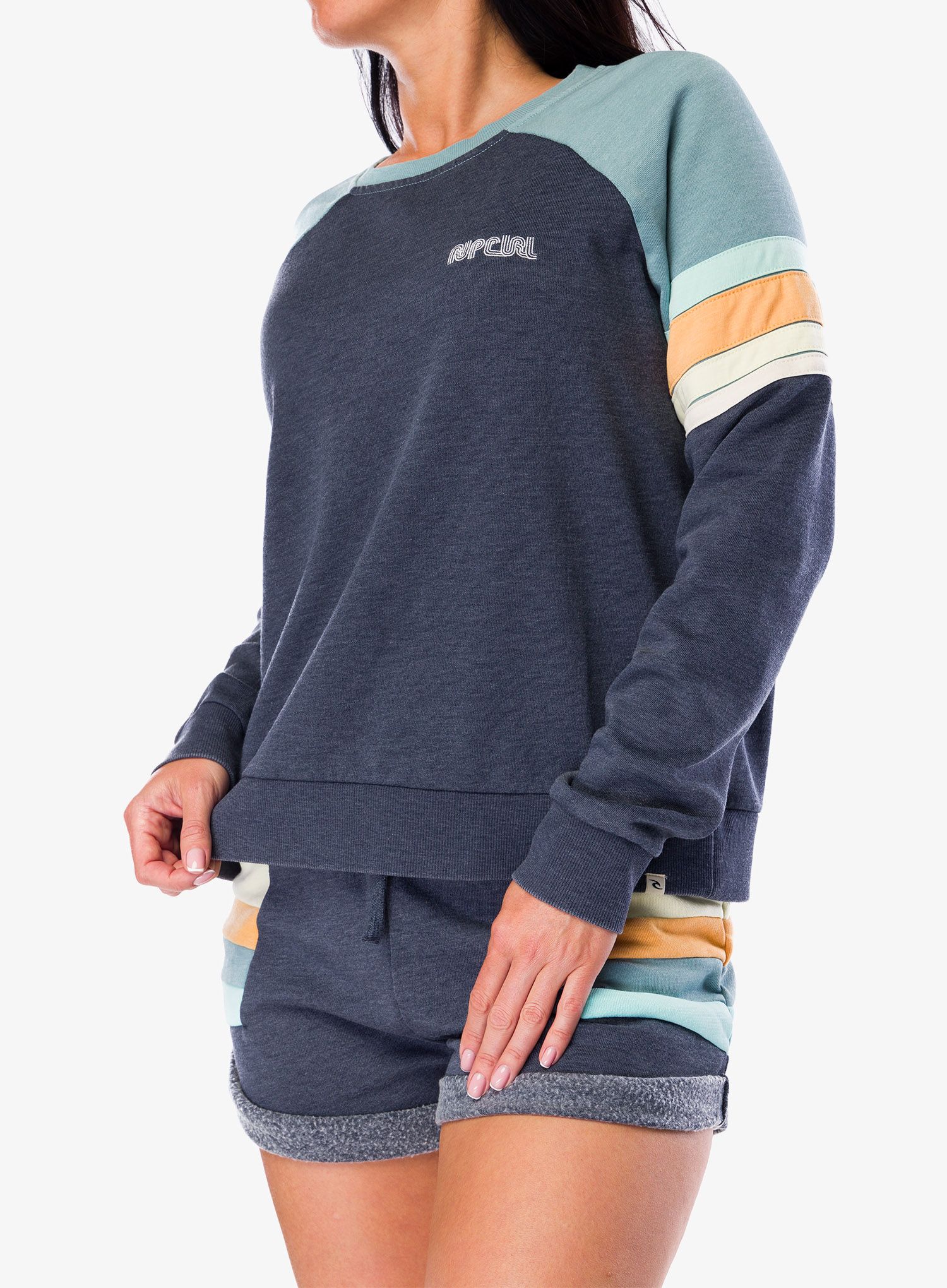 Кофта жіноча без каптура Rip Curl Surf Revival Raglan Crew - dark navy