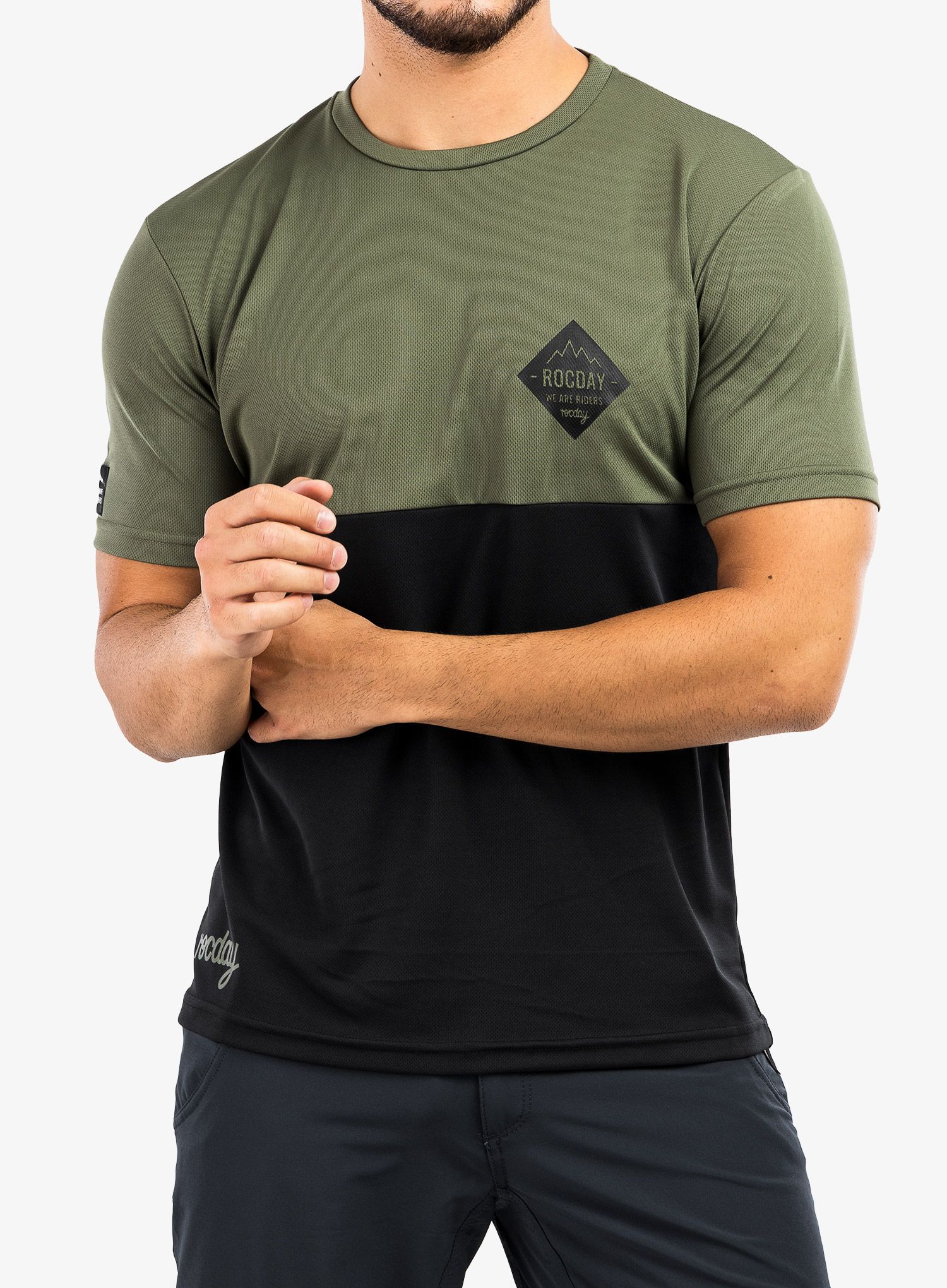 Велофутболка Rocday Double - green/blue