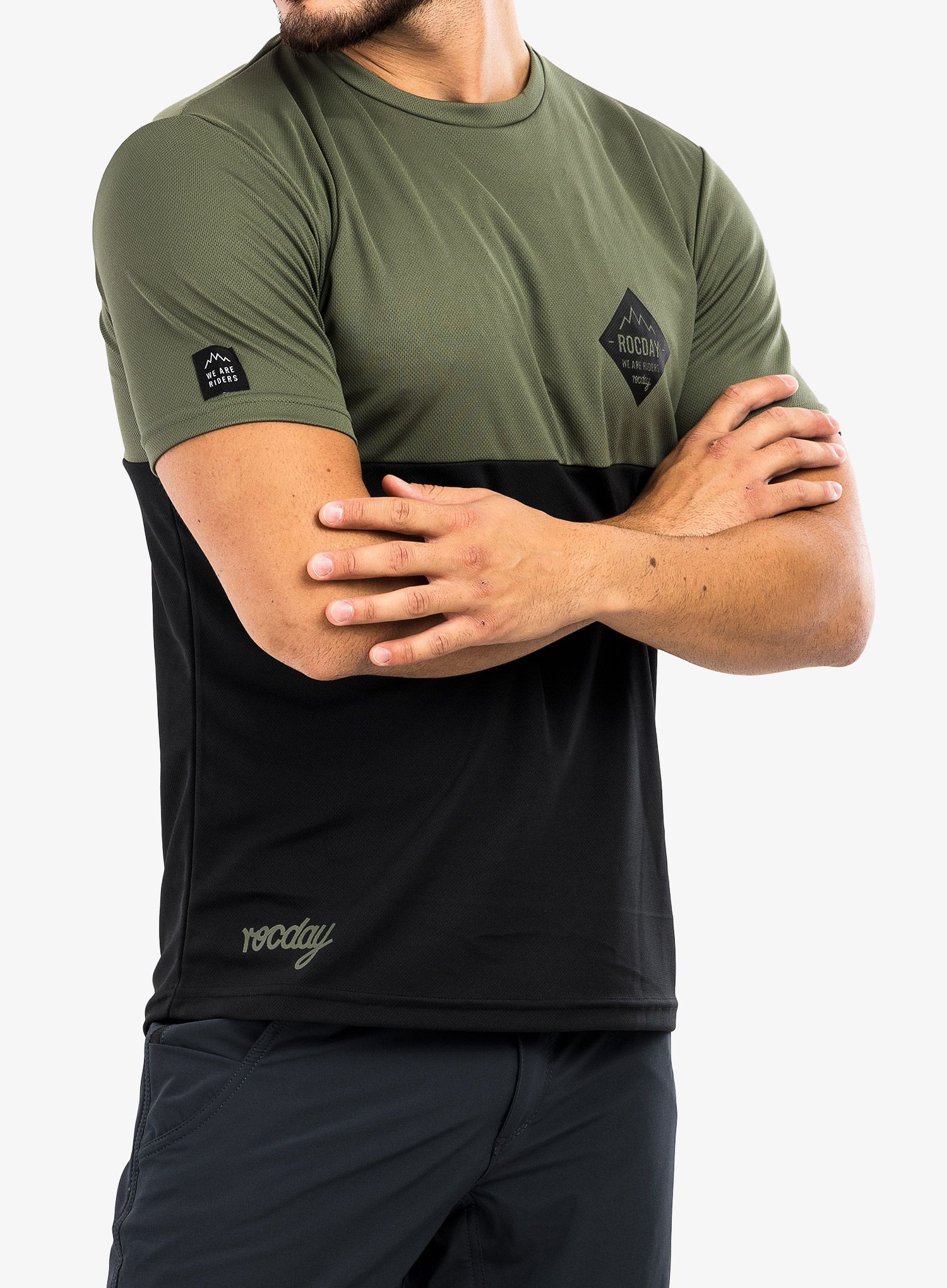 Велофутболка Rocday Double - green/blue