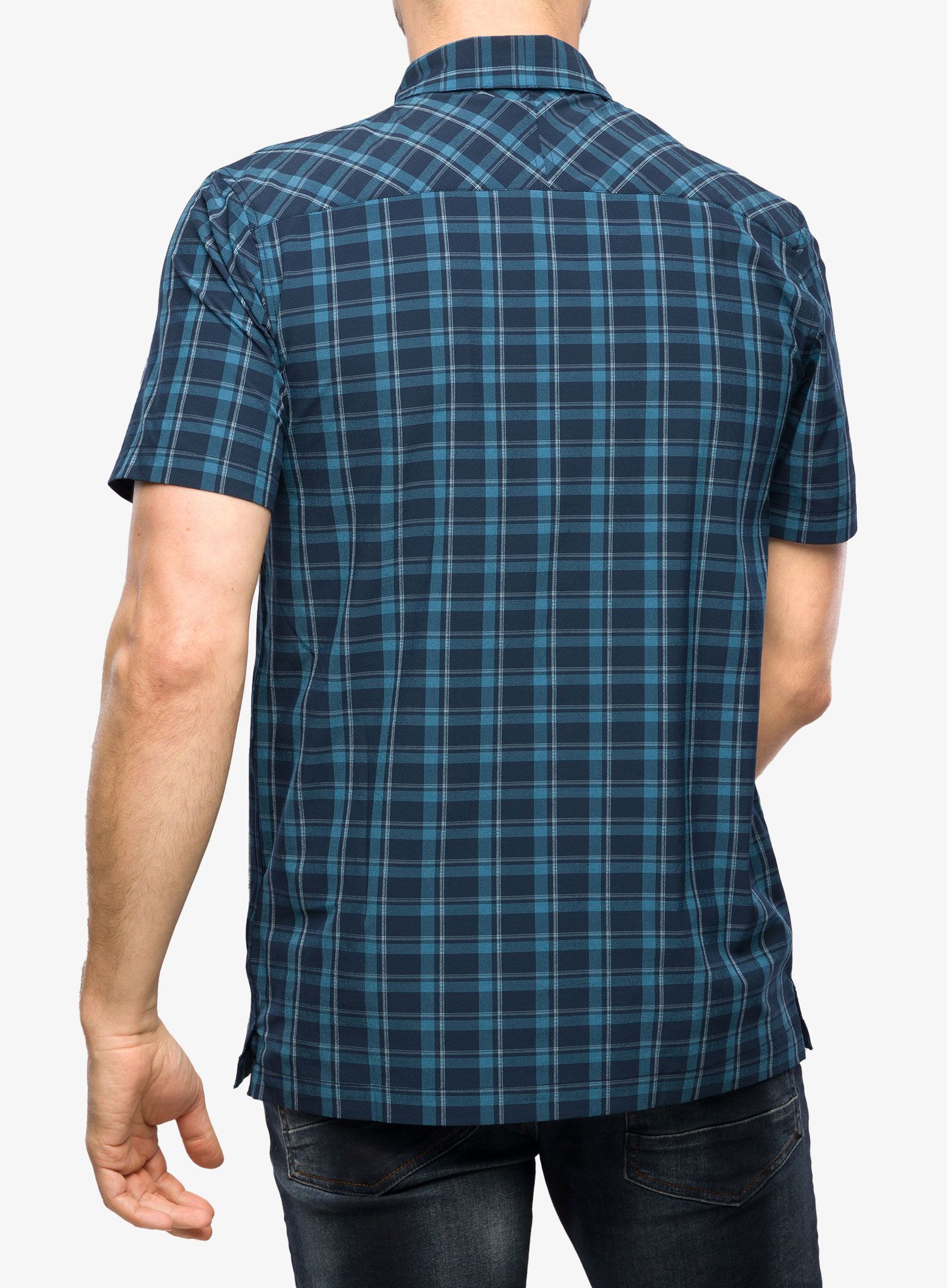 Сорочка Royal Robbins Amp Lite Plaid SS - dp blue cloverdale pld