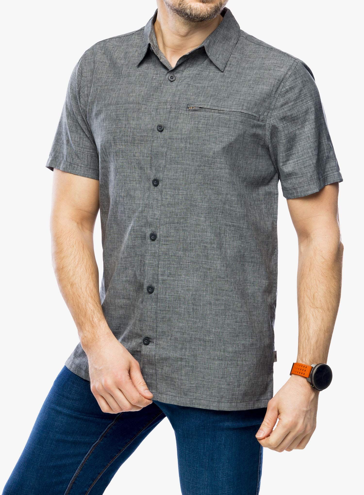 Сорочка Royal Robbins Amp Lite S/S - charcoal