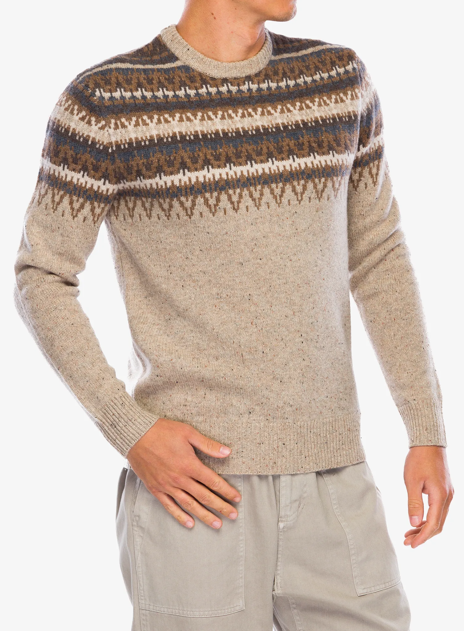 Светр чоловічий Royal Robbins Arch Rock Crew LS - sandstone mammoth pt
