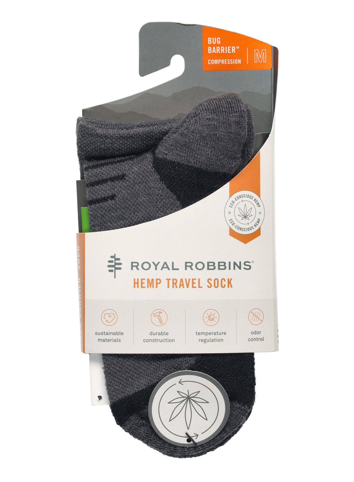 Шкарпетки Royal Robbins Unisex Bug Barrier Venture Compression Sock - asphalt