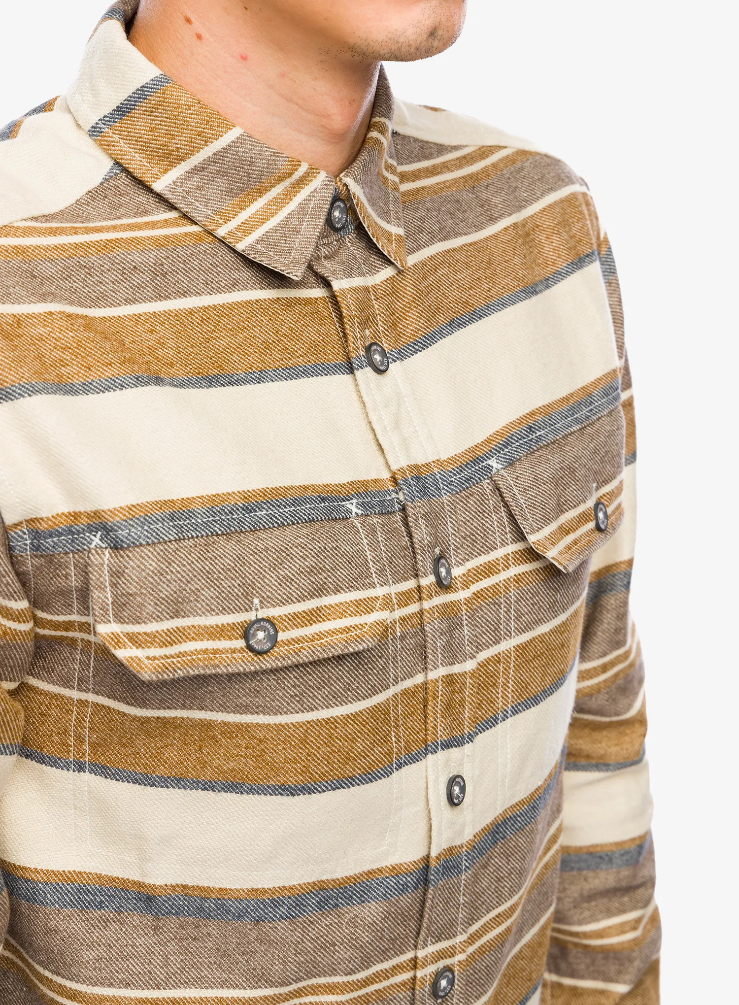 Сорочка Royal Robbins Clouds Rest Hemp LS - bistre pacific crest stripe