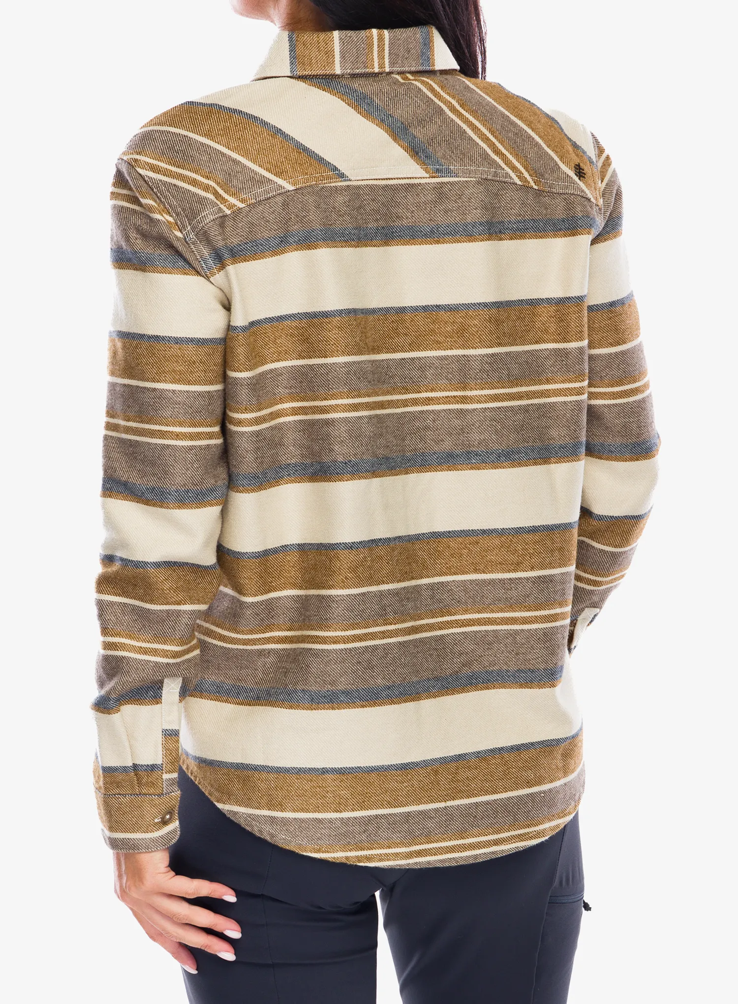 Сорочка жіноча Royal Robbins Clouds Rest Hemp LS - bistre pacific crest stripe