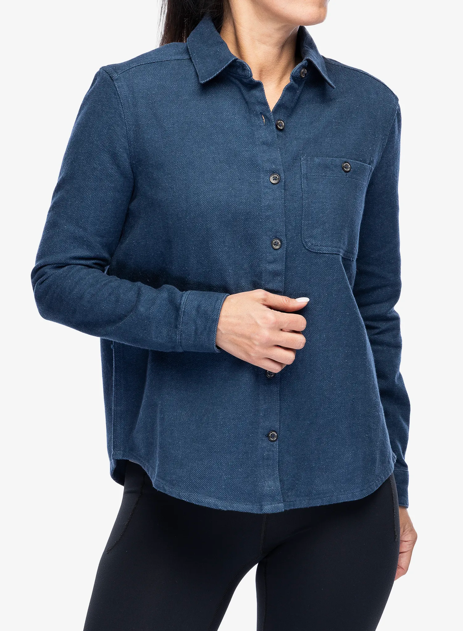 Сорочка жіноча Royal Robbins Clouds Rest Hemp LS - deep blue htr