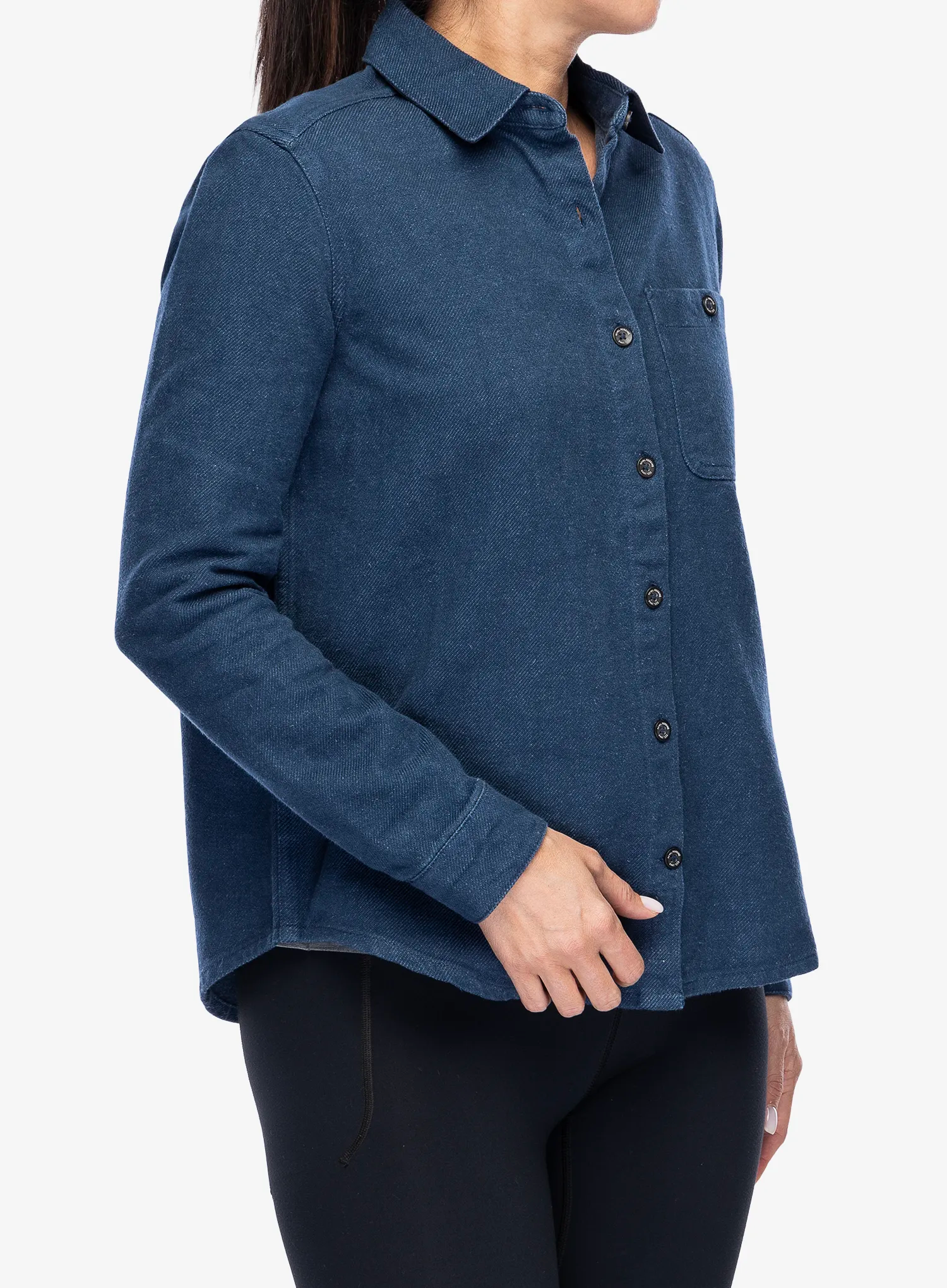Сорочка жіноча Royal Robbins Clouds Rest Hemp LS - deep blue htr