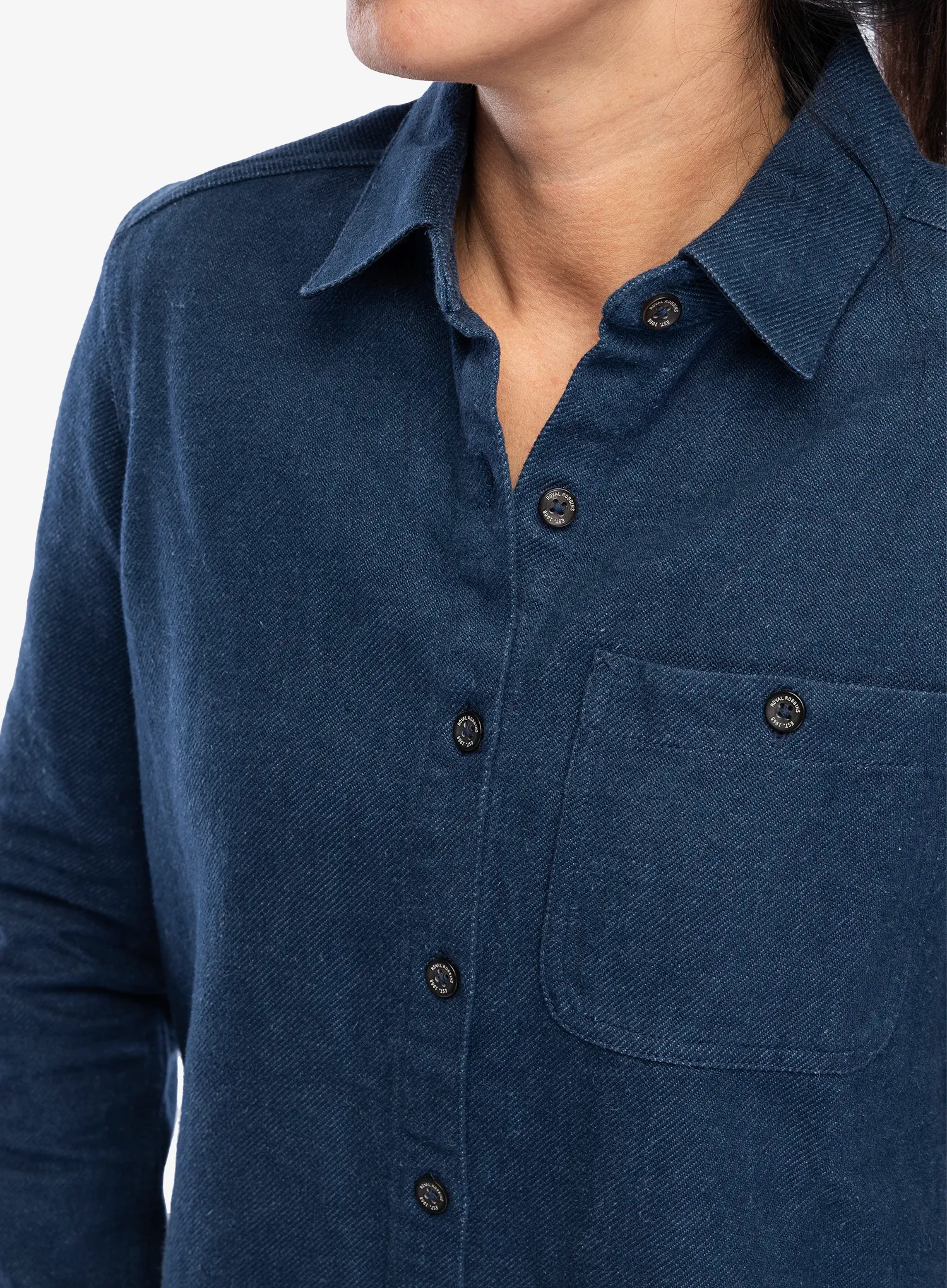 Сорочка жіноча Royal Robbins Clouds Rest Hemp LS - deep blue htr