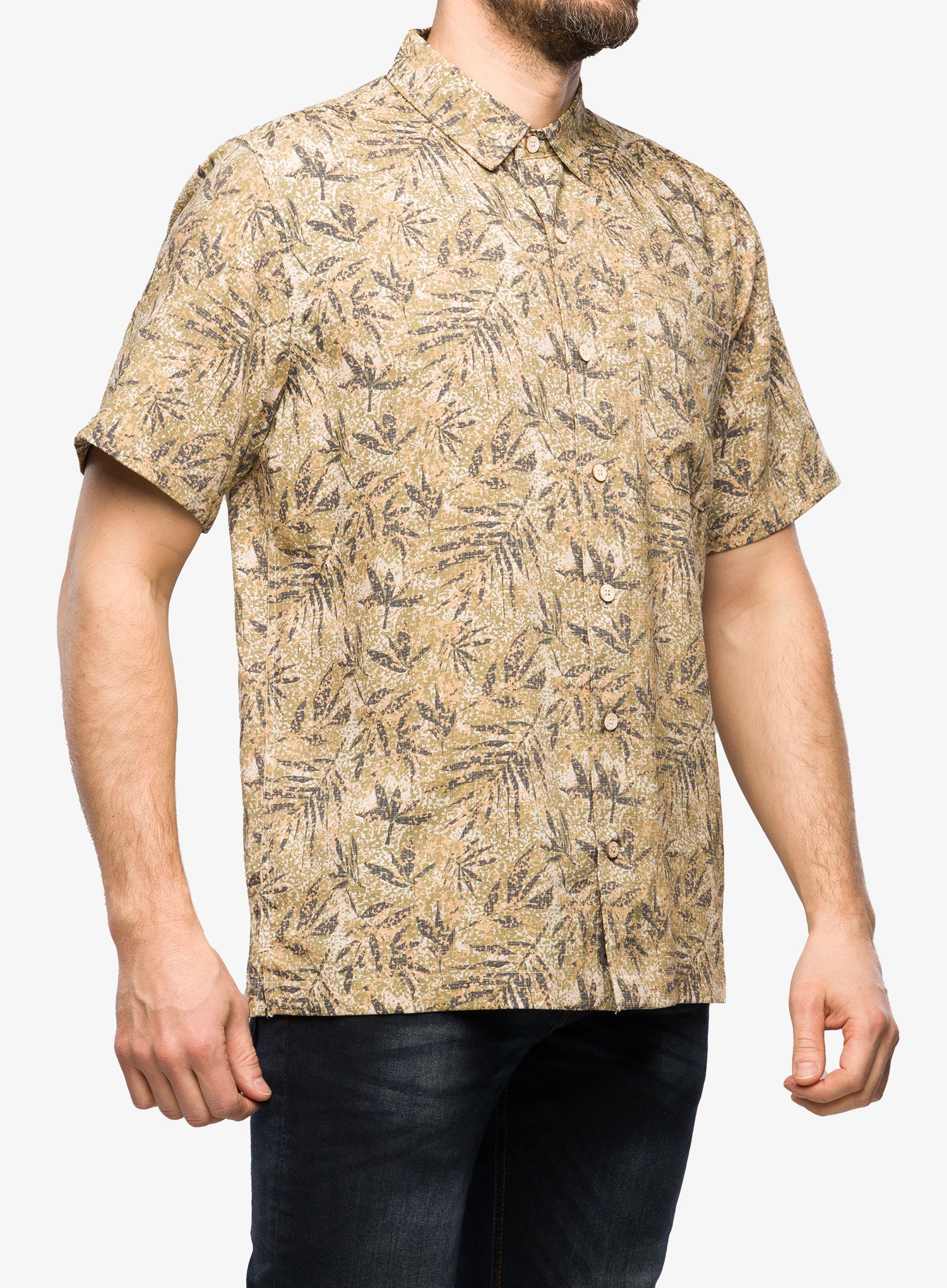 Сорочка Royal Robbins Comino Leaf S/S - forest roble pt
