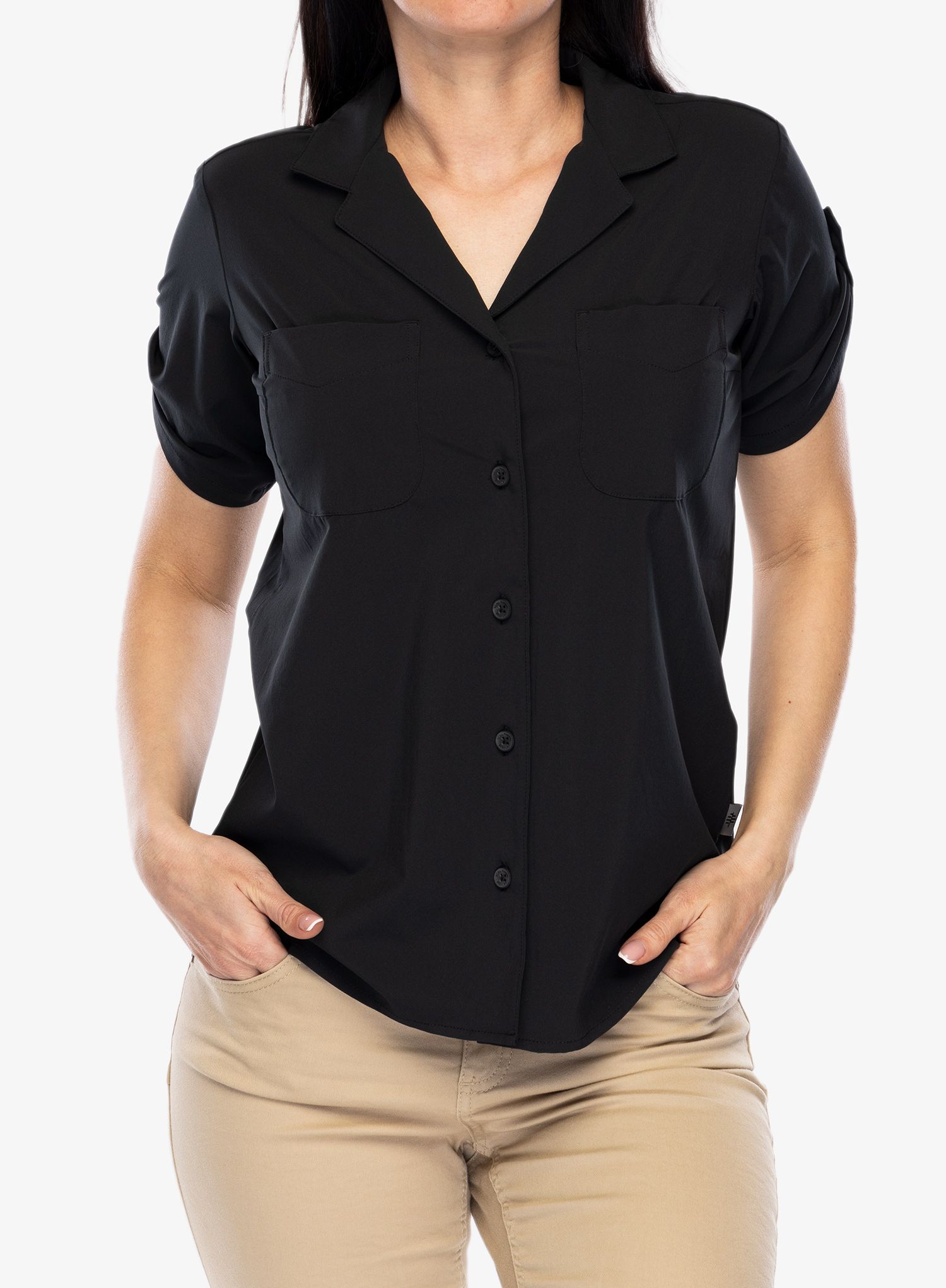 Сорочка жіноча Royal Robbins Spotless Evolution Meadow SS - jet black