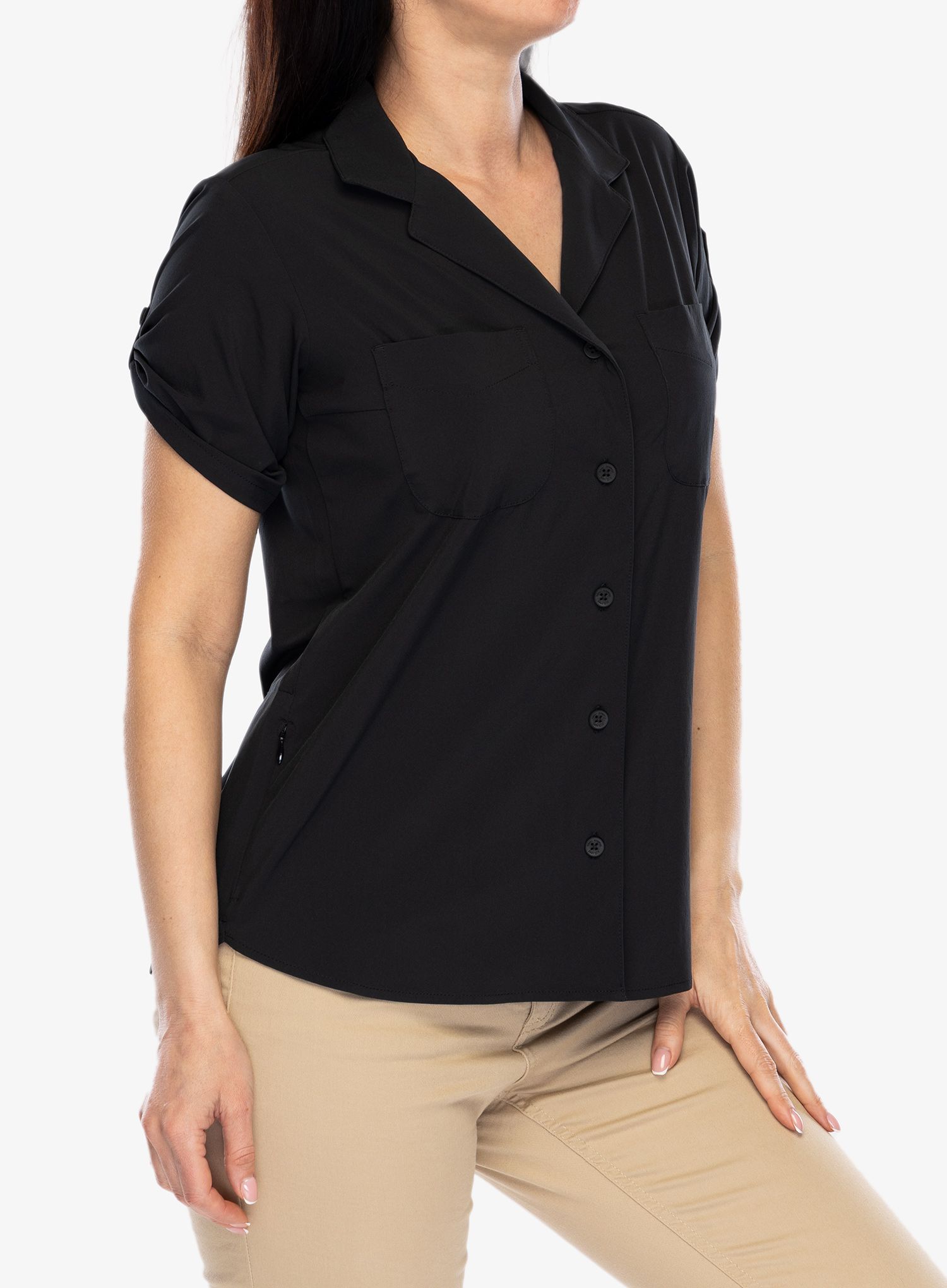 Сорочка жіноча Royal Robbins Spotless Evolution Meadow SS - jet black