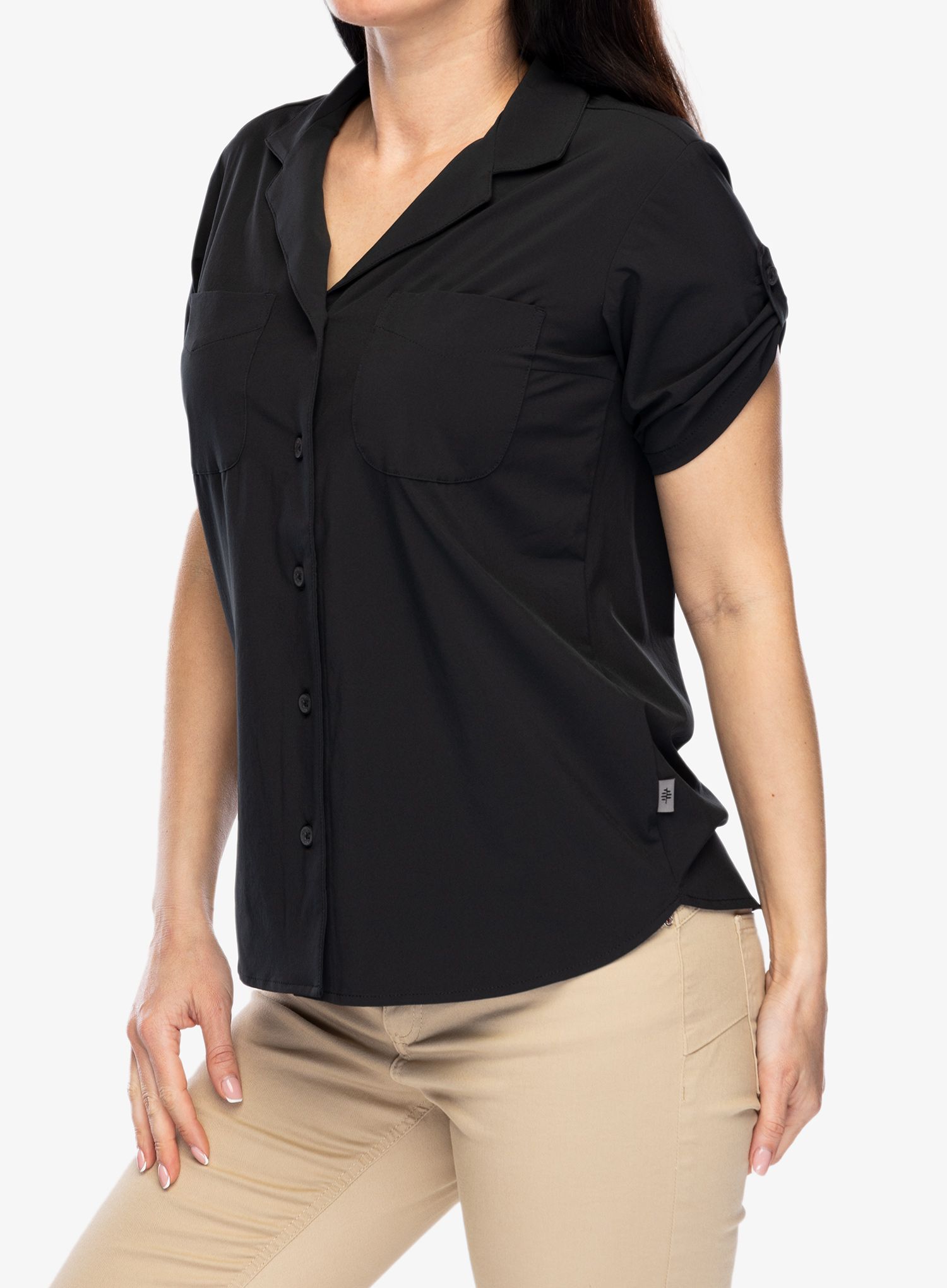 Сорочка жіноча Royal Robbins Spotless Evolution Meadow SS - jet black
