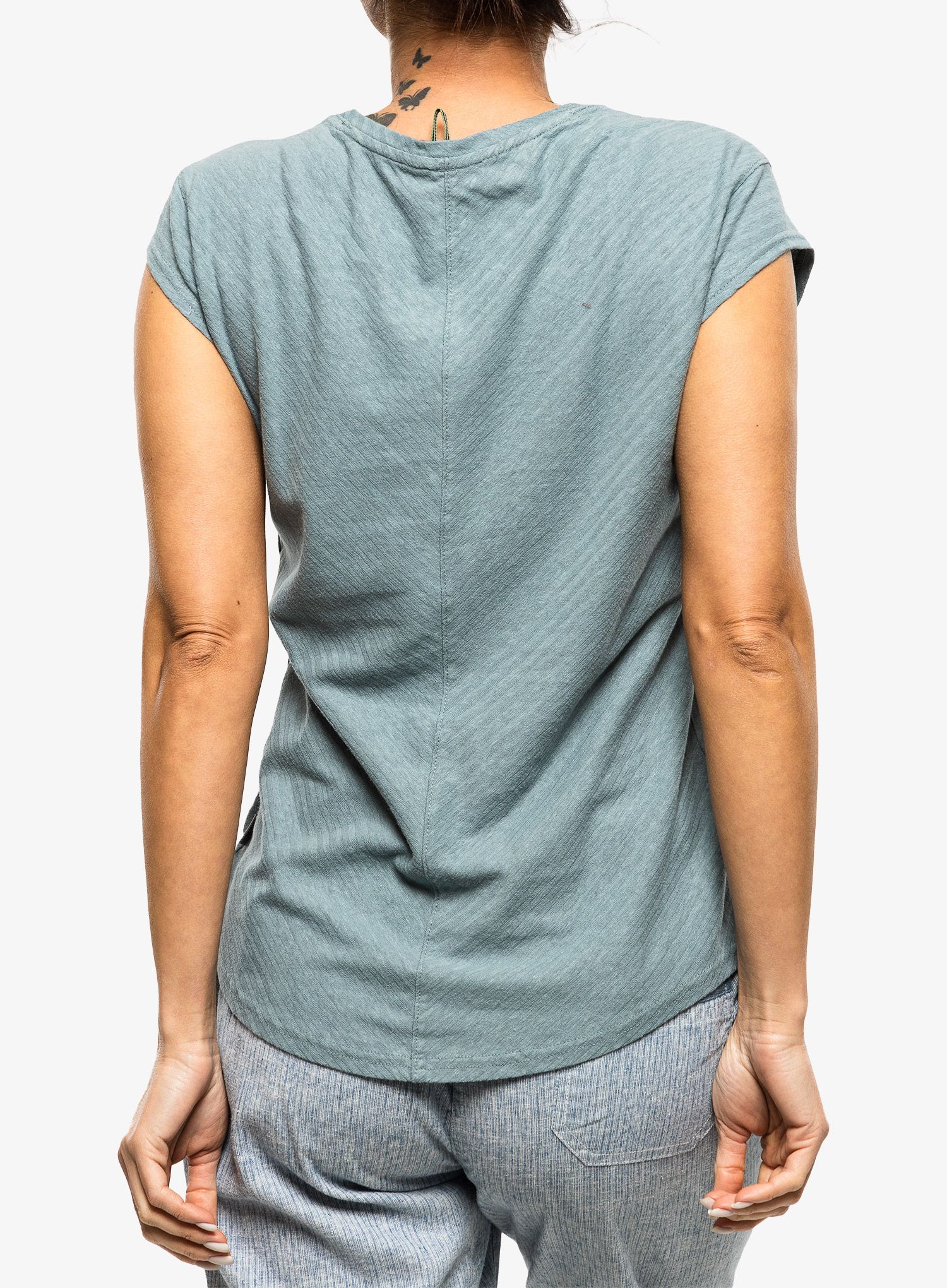 Футболка жіноча Royal Robbins Vacationer V-Neck SS - lt slate