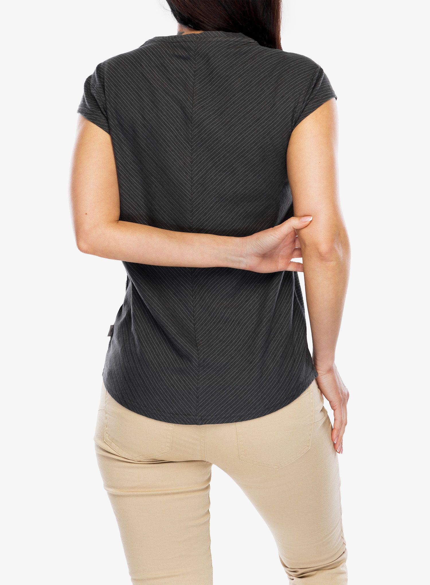 Футболка жіноча Royal Robbins Vacationer V-Neck SS - asphalt str