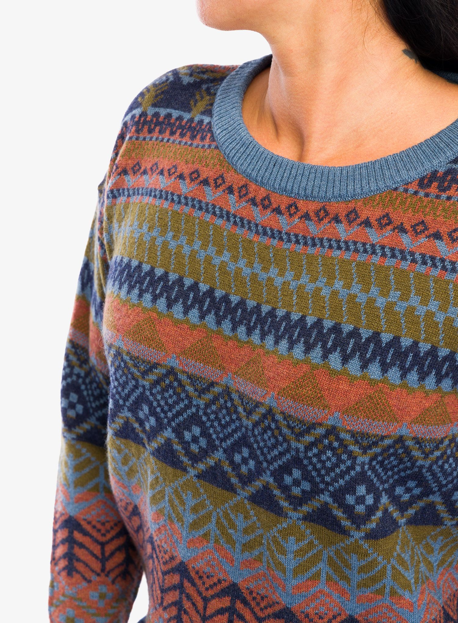 Светр жіночий Royal Robbins Westlands Relaxed Pullover - deep blue vernal falls pt