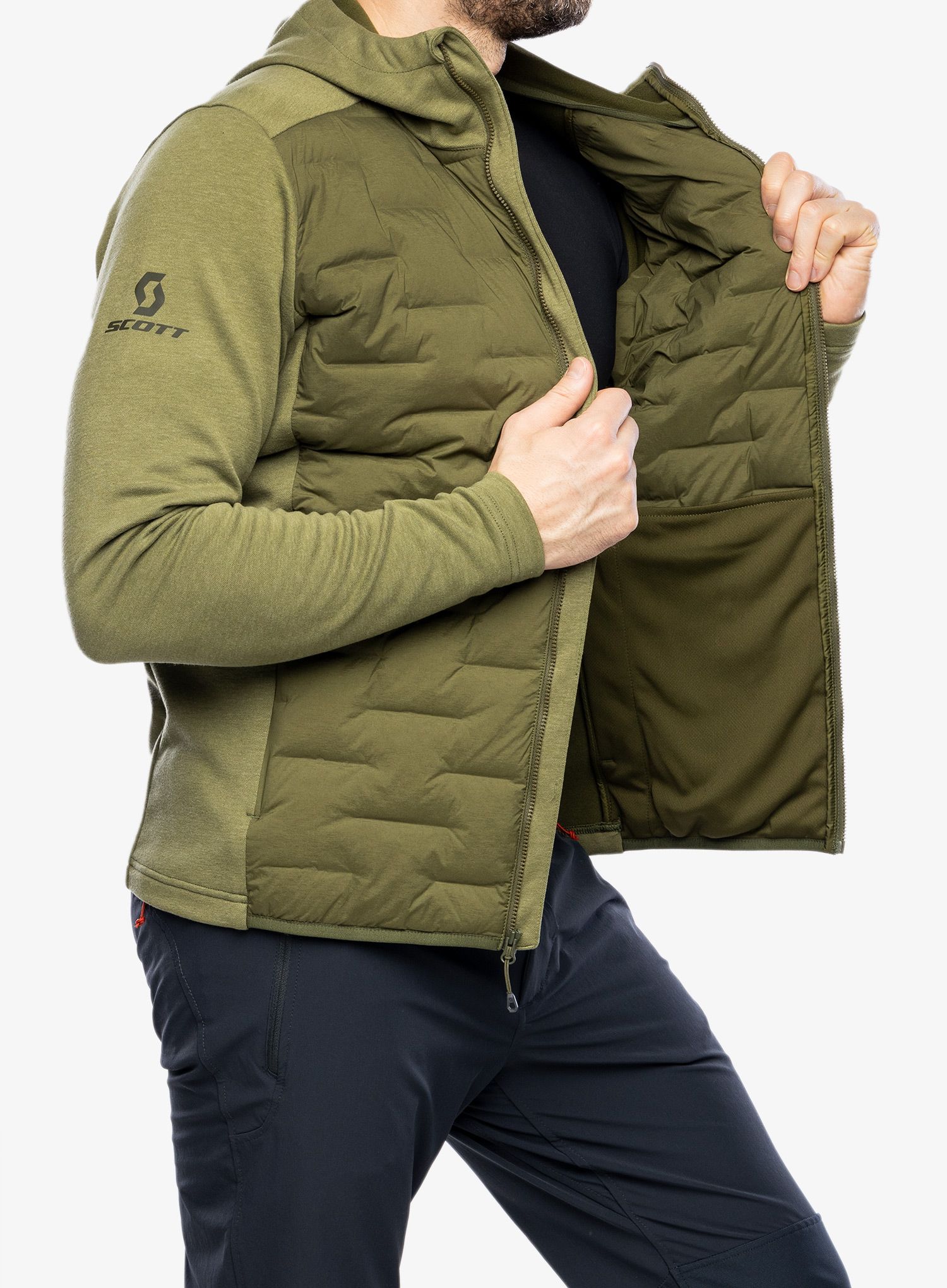 Куртка SCOTT Defined Warm Hybrid Hoody - fir green