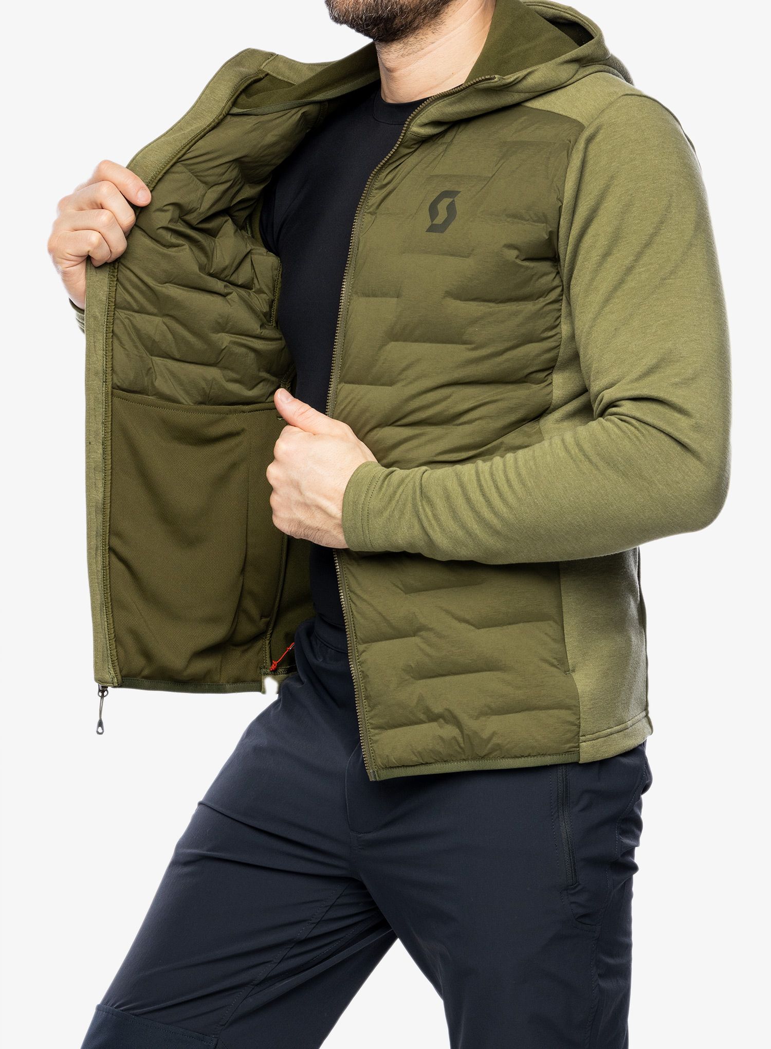 Куртка SCOTT Defined Warm Hybrid Hoody - fir green