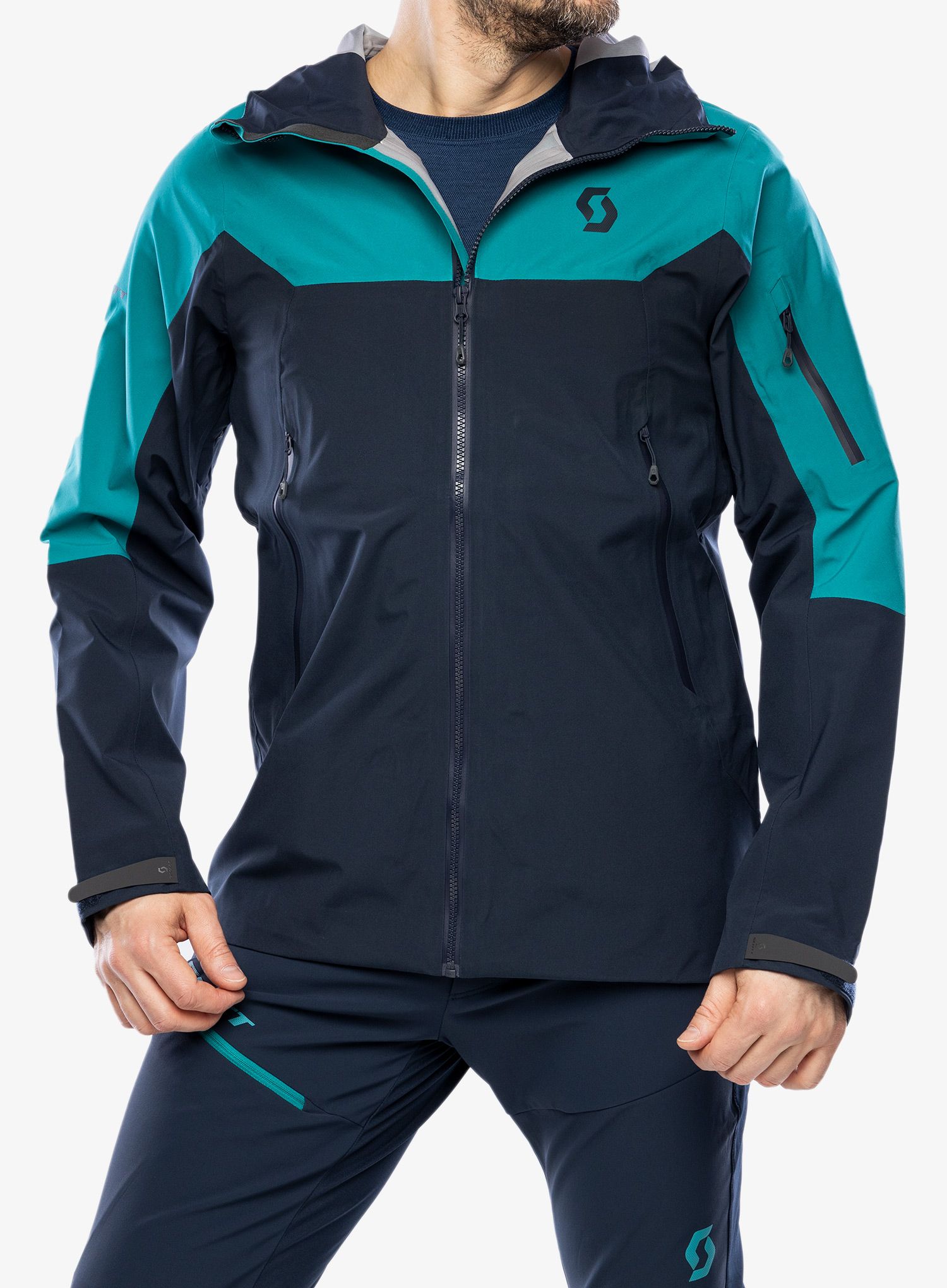 Куртка дощовик SCOTT Explorair 3L Jacket - winter green/dark blue