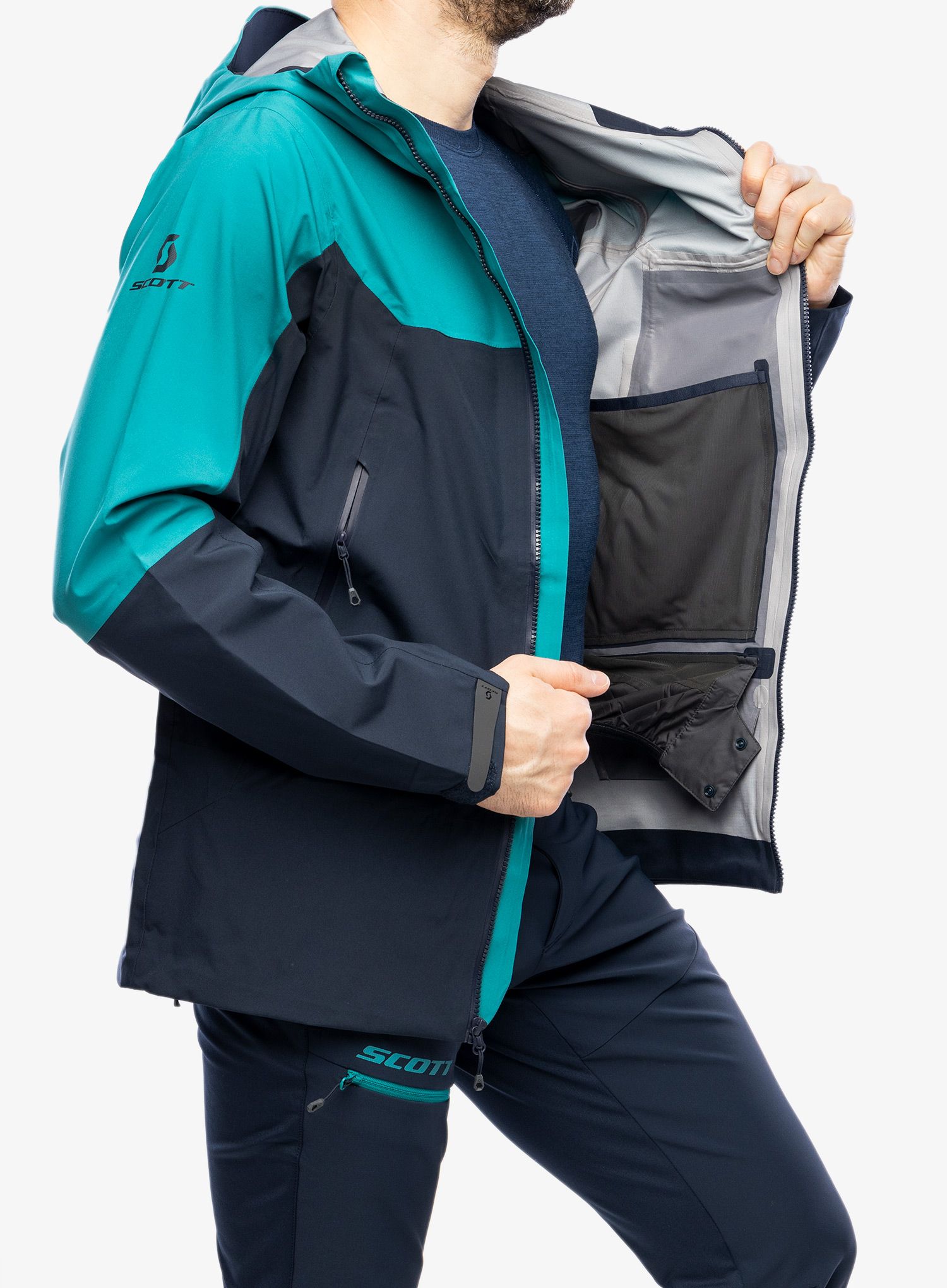 Куртка дощовик SCOTT Explorair 3L Jacket - winter green/dark blue
