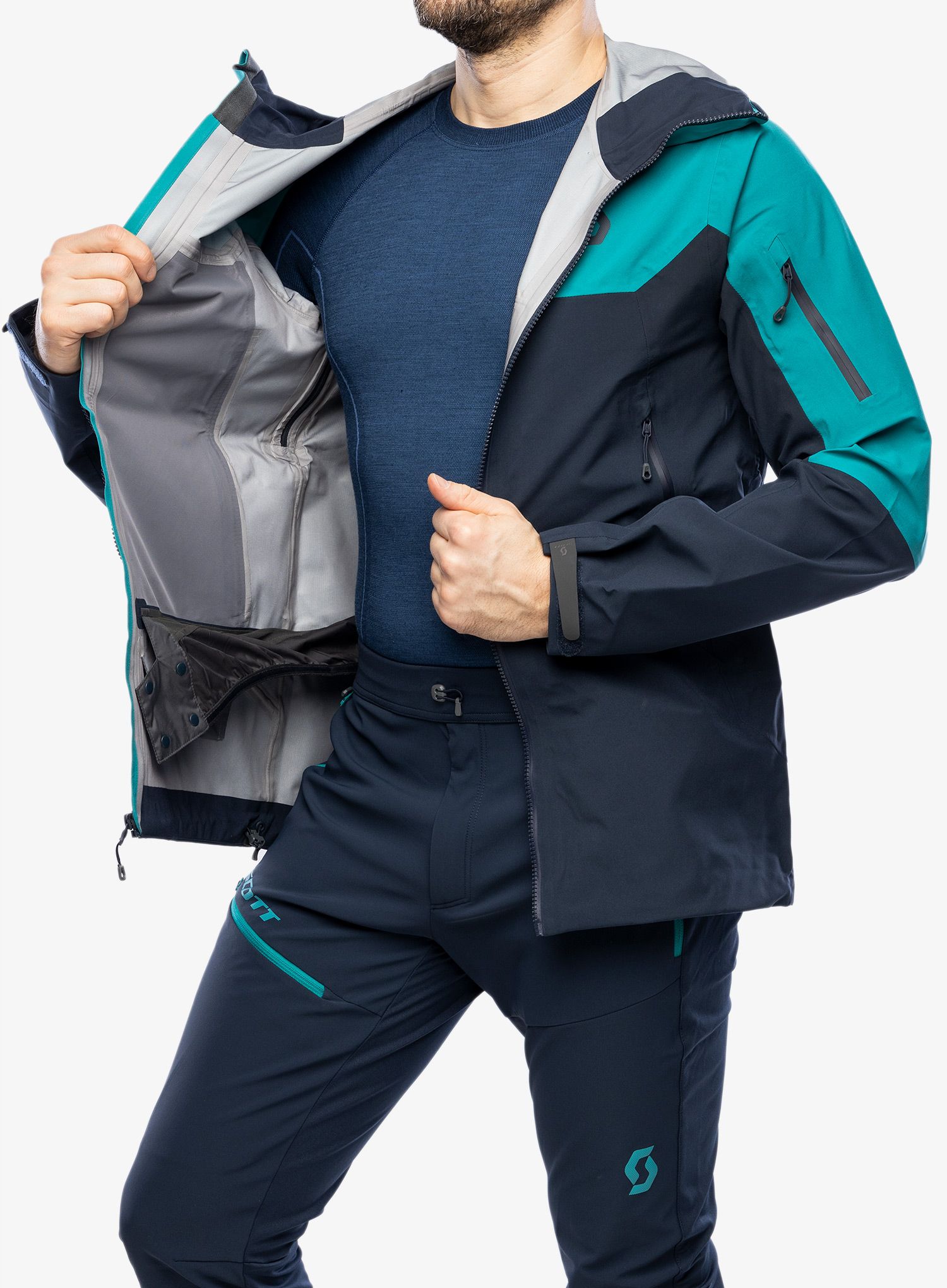 Куртка дощовик SCOTT Explorair 3L Jacket - winter green/dark blue