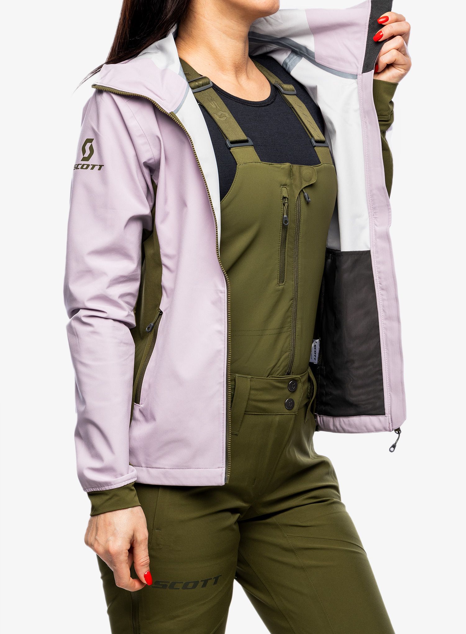 Куртка жіноча SCOTT Explorair Hybrid LT Jacket - cloud pink/fir green