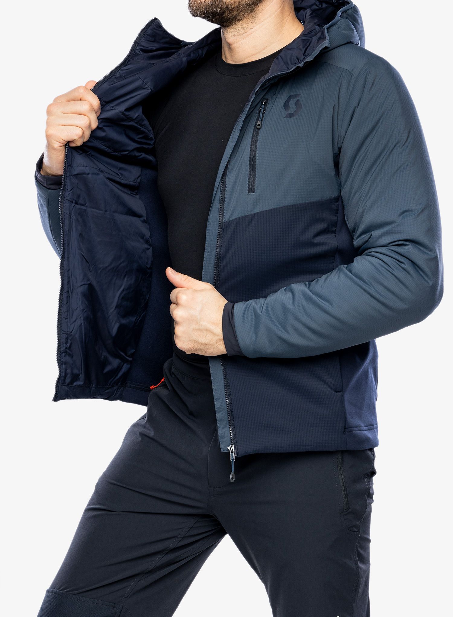 Куртка утеплена SCOTT Hoody M's Insuloft Light - metal blue/dark blue