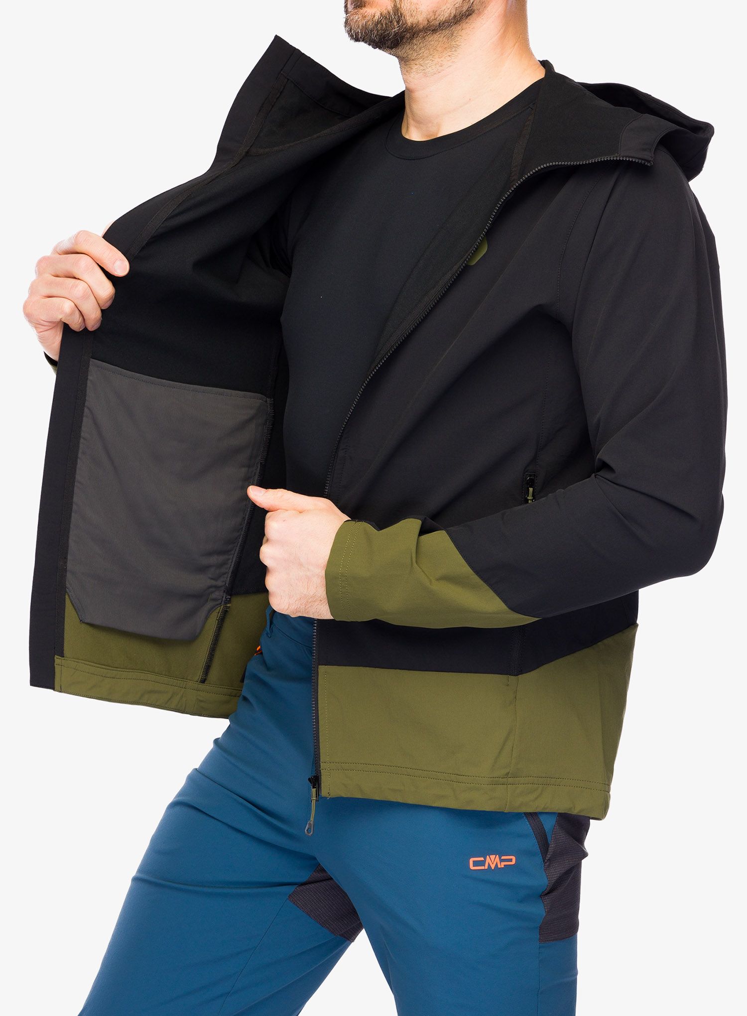 Куртка softshell SCOTT JKT Explorair Softshell SL - black/fir green