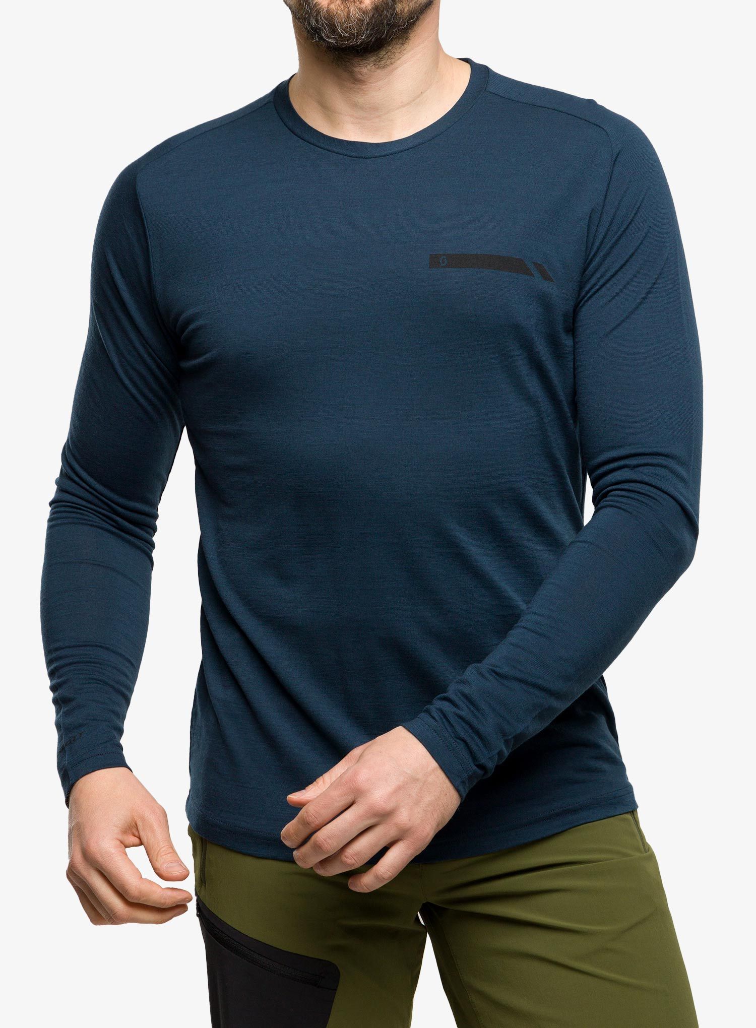 Кофта для бігу SCOTT Defined Merino L/S - metal blue
