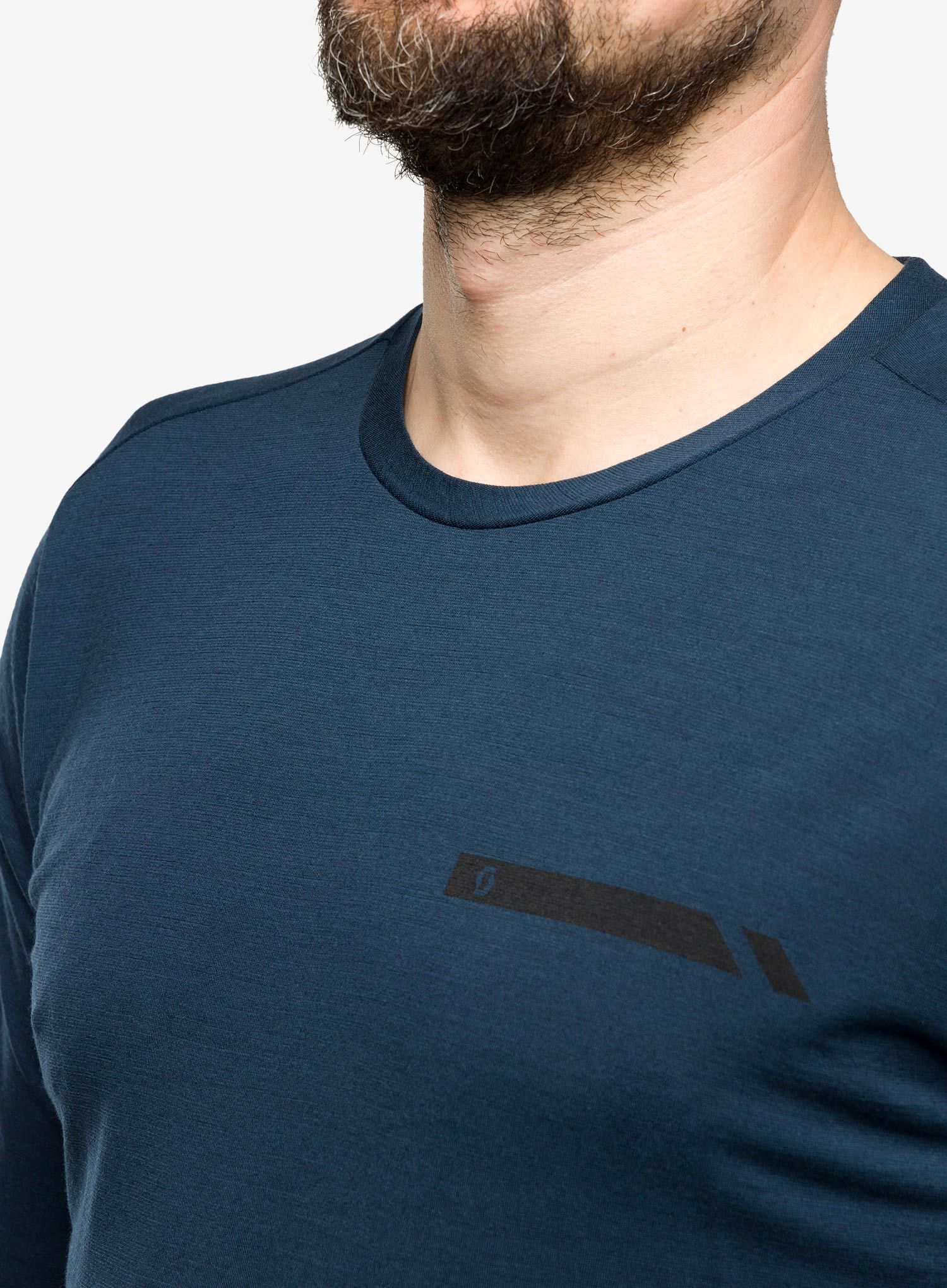 Кофта для бігу SCOTT Defined Merino L/S - metal blue
