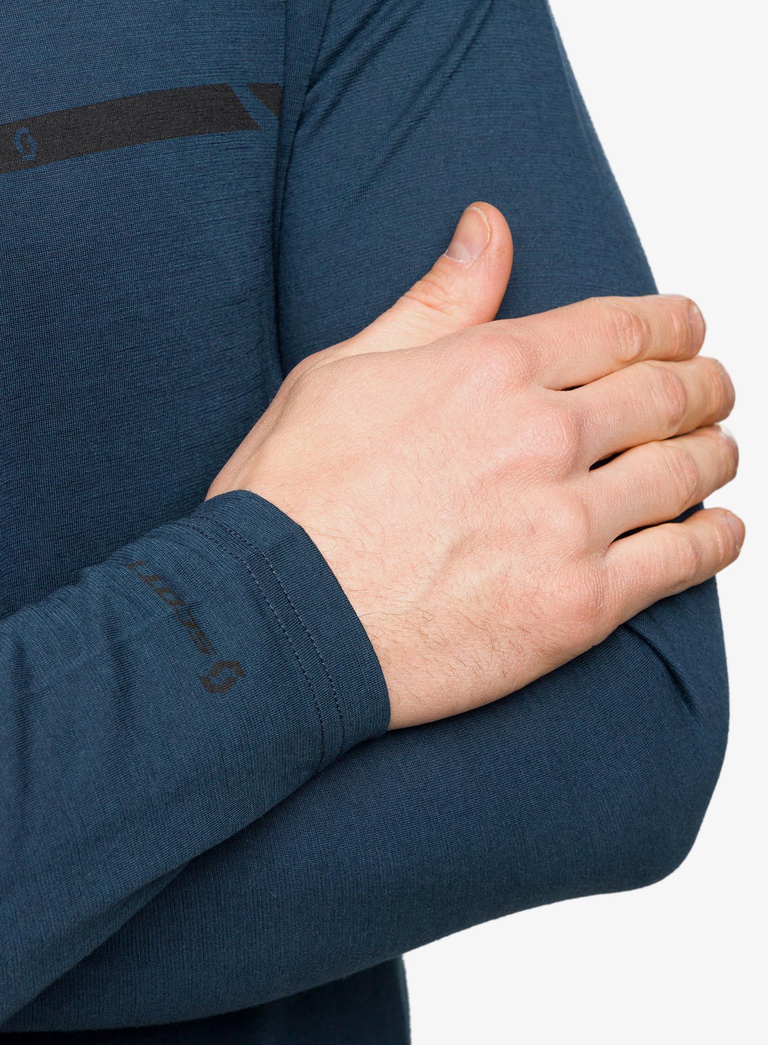 Кофта для бігу SCOTT Defined Merino L/S - metal blue