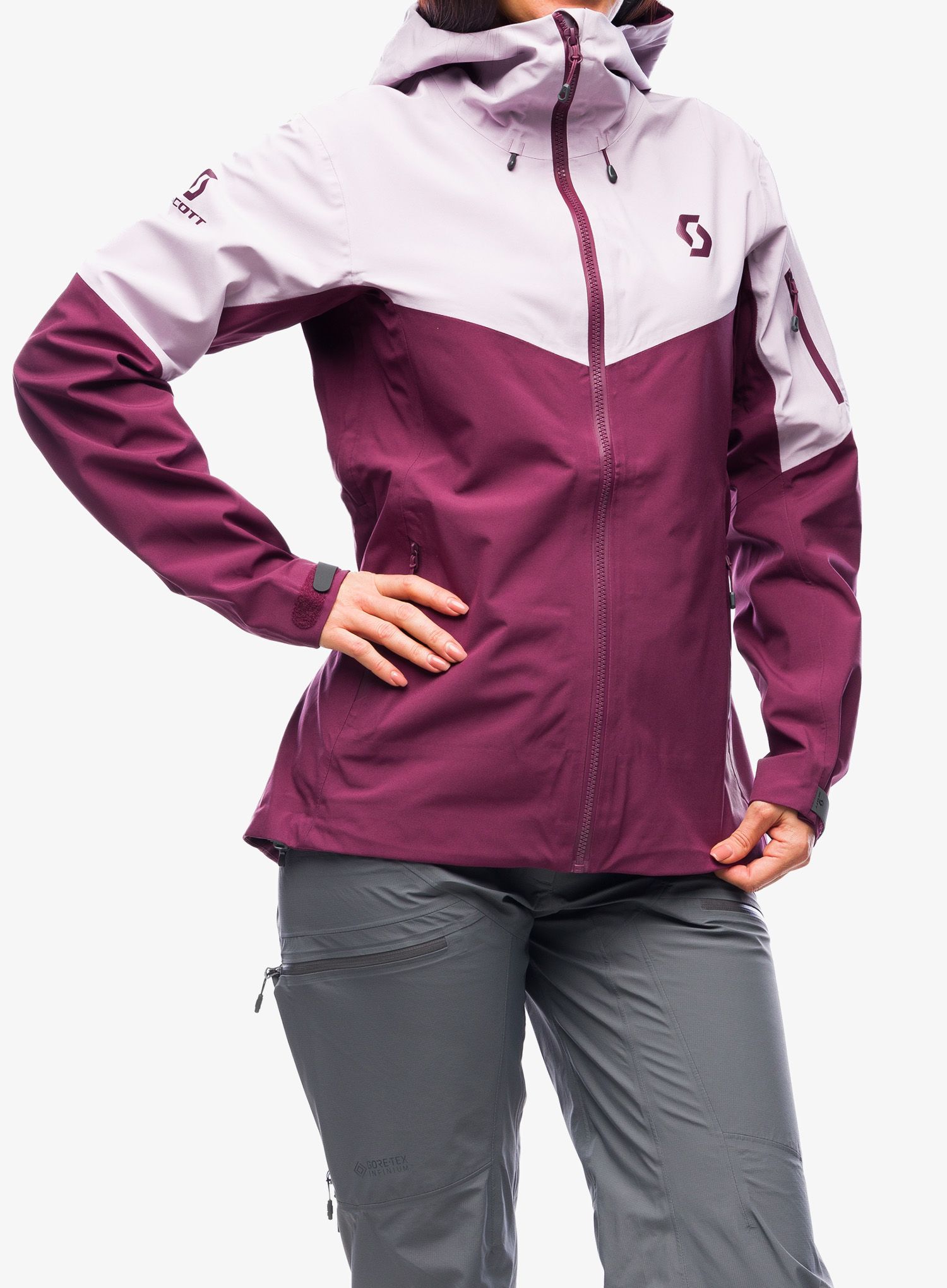 Куртка жіноча SCOTT Explorair 3L - cloud pink/wild red