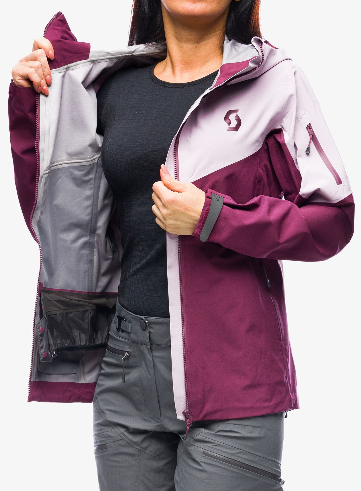 Куртка жіноча SCOTT Explorair 3L - cloud pink/wild red