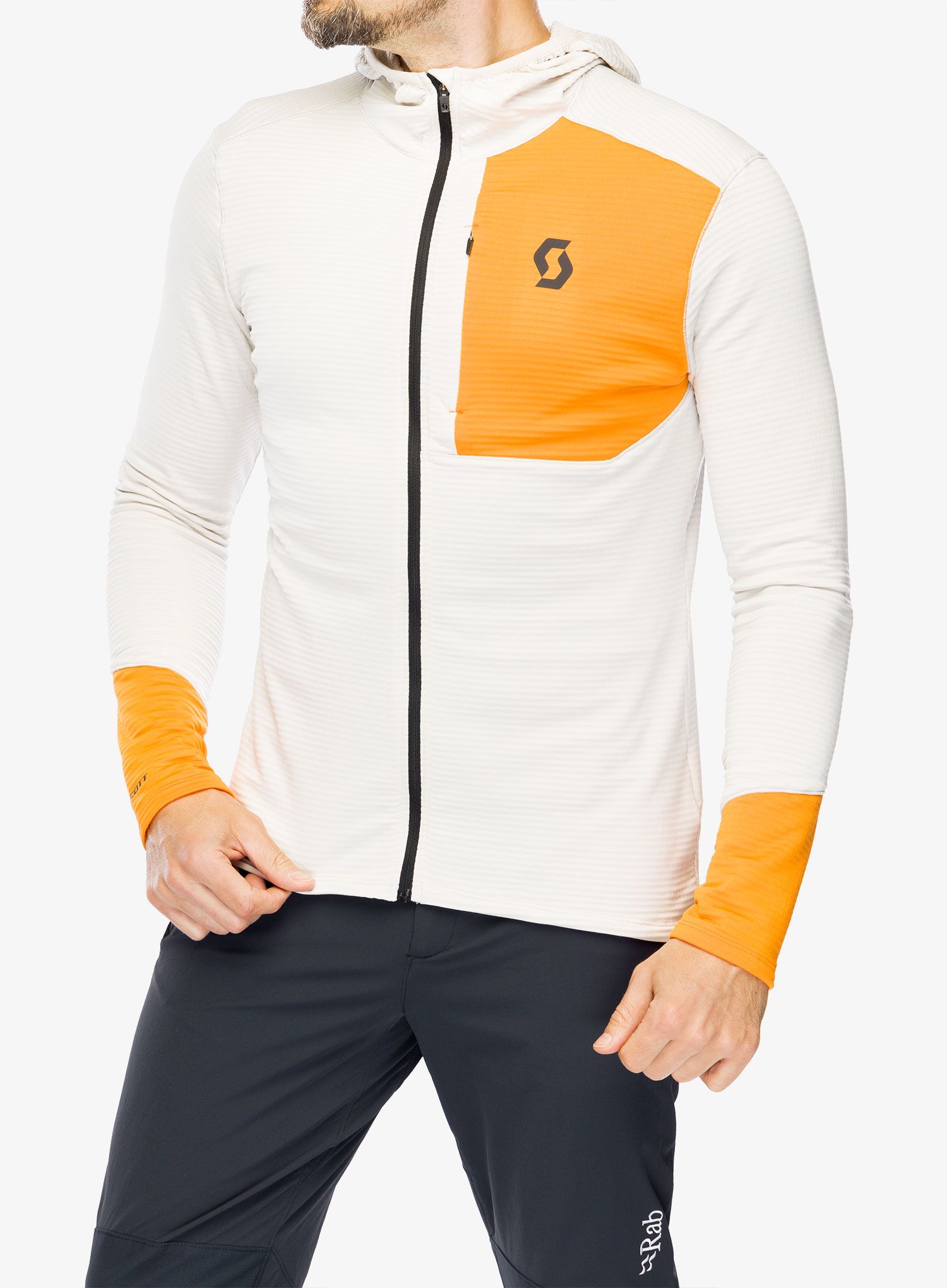 Кофта флісова SCOTT Hoody Defined Light - dust white/flash orange
