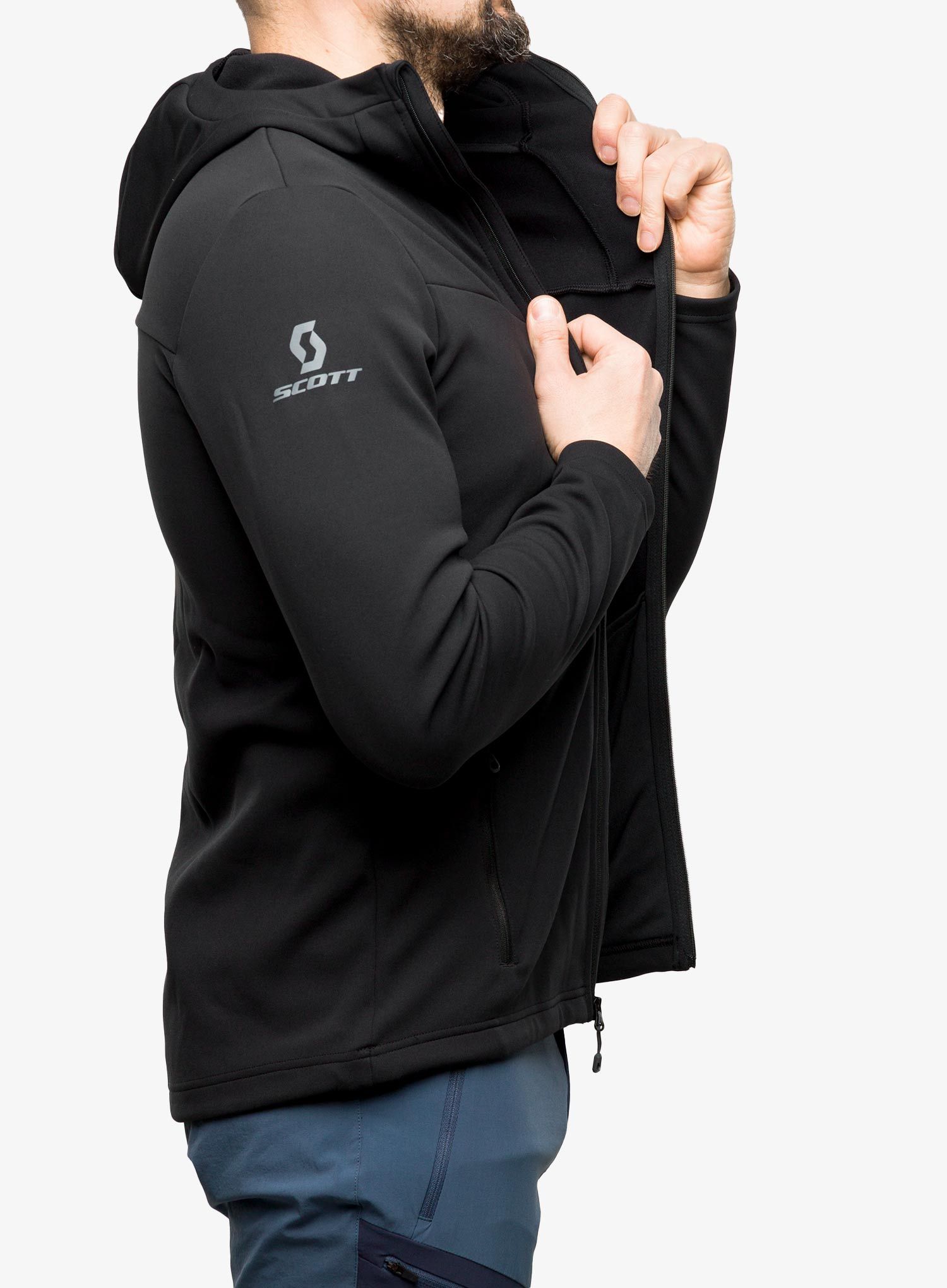 Кофта трекінгова SCOTT Hoody Defined Mid - black
