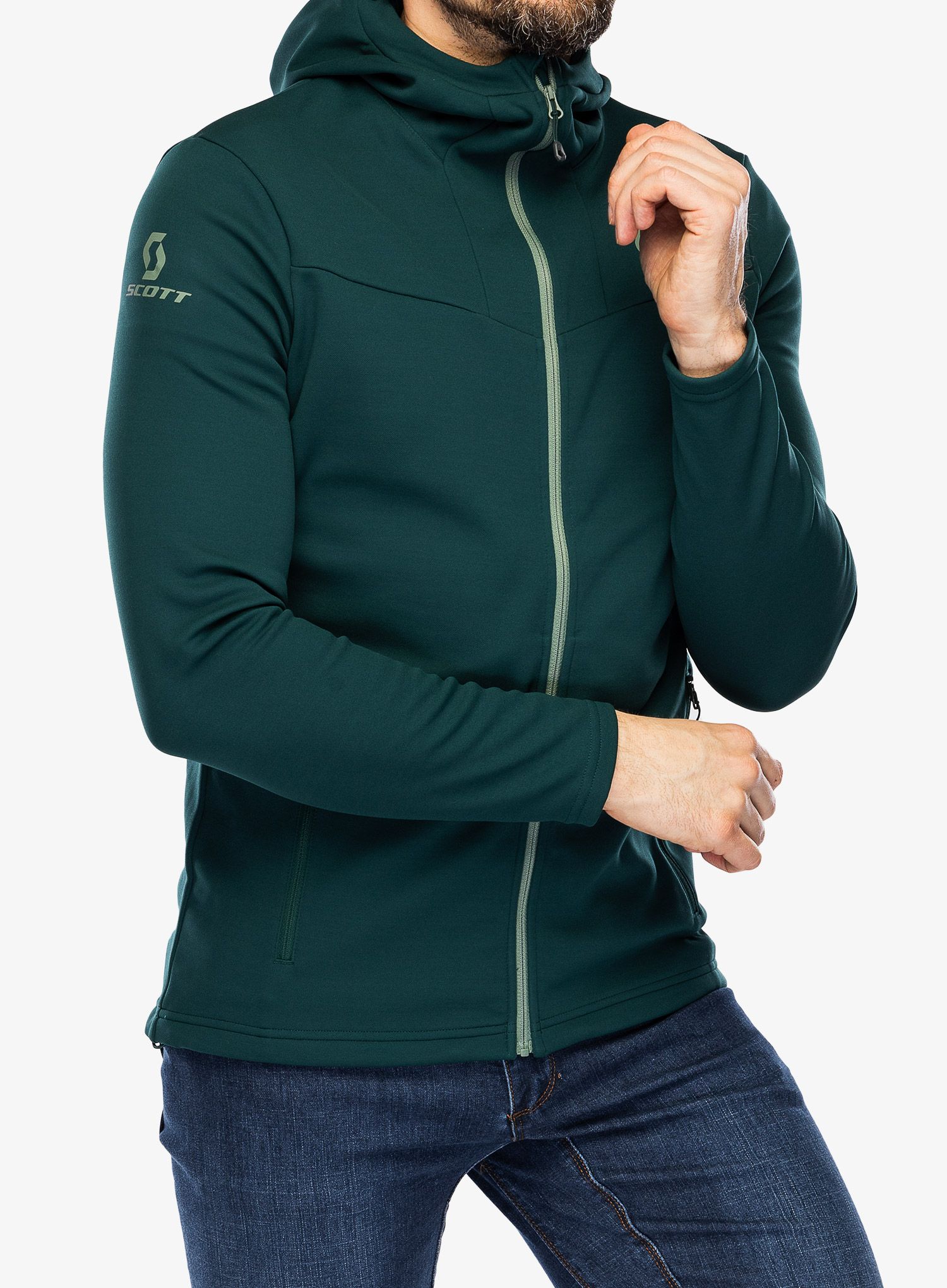Кофта трекінгова SCOTT Hoody Defined Mid - lush green