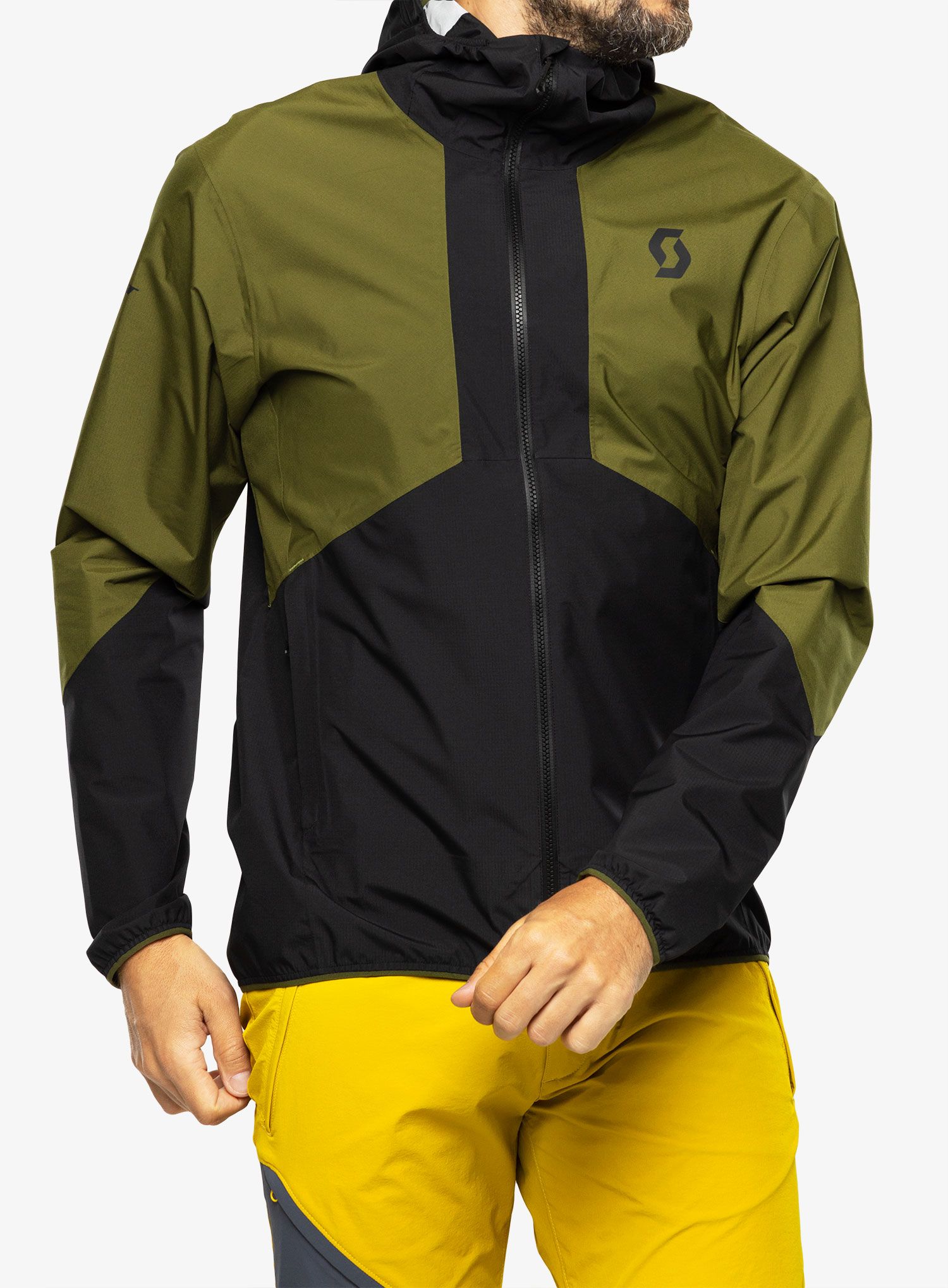 Куртка дощовик SCOTT Jacket Explorair Light 2.5L - black/fir green