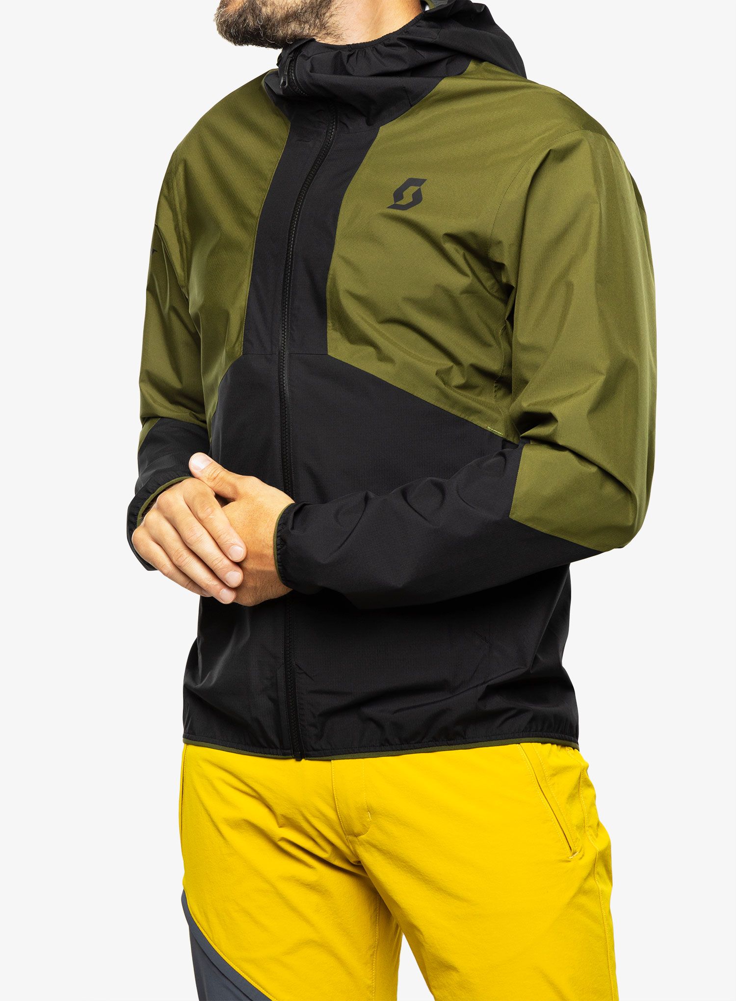 Куртка дощовик SCOTT Jacket Explorair Light 2.5L - black/fir green
