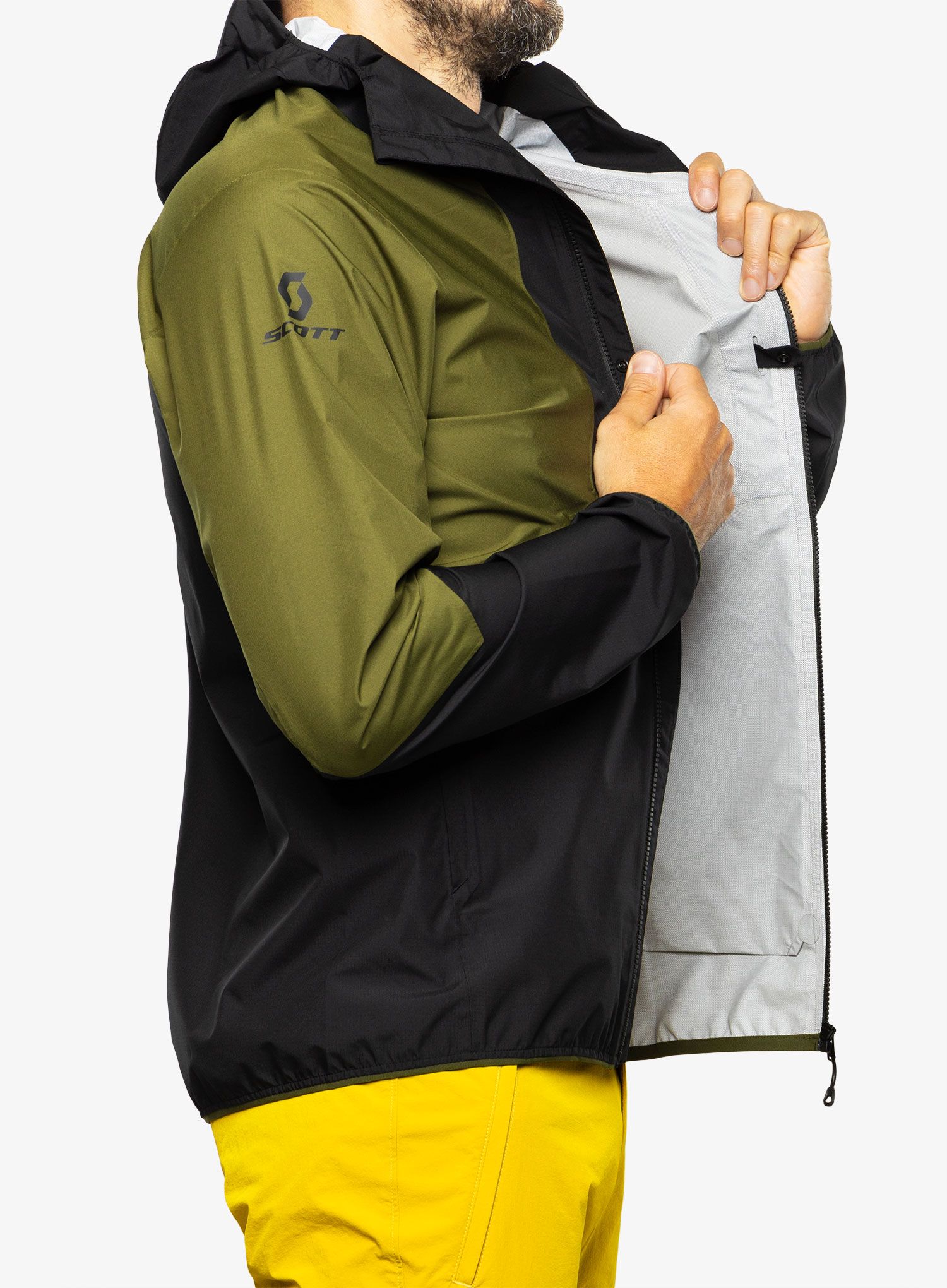 Куртка дощовик SCOTT Jacket Explorair Light 2.5L - black/fir green