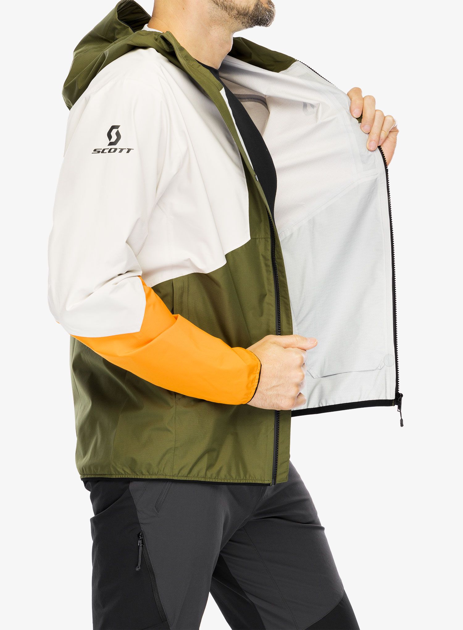 Куртка дощовик SCOTT Jacket Explorair Light 2.5L - green/dust white